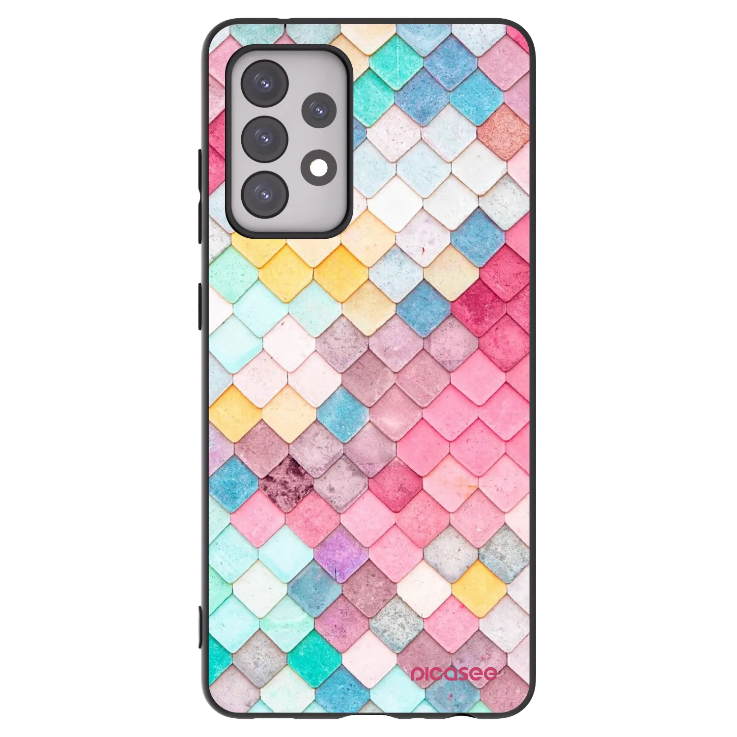 Picasee silikónový čierny obal pre Samsung Galaxy A52s 5G A528B - Farebná strecha