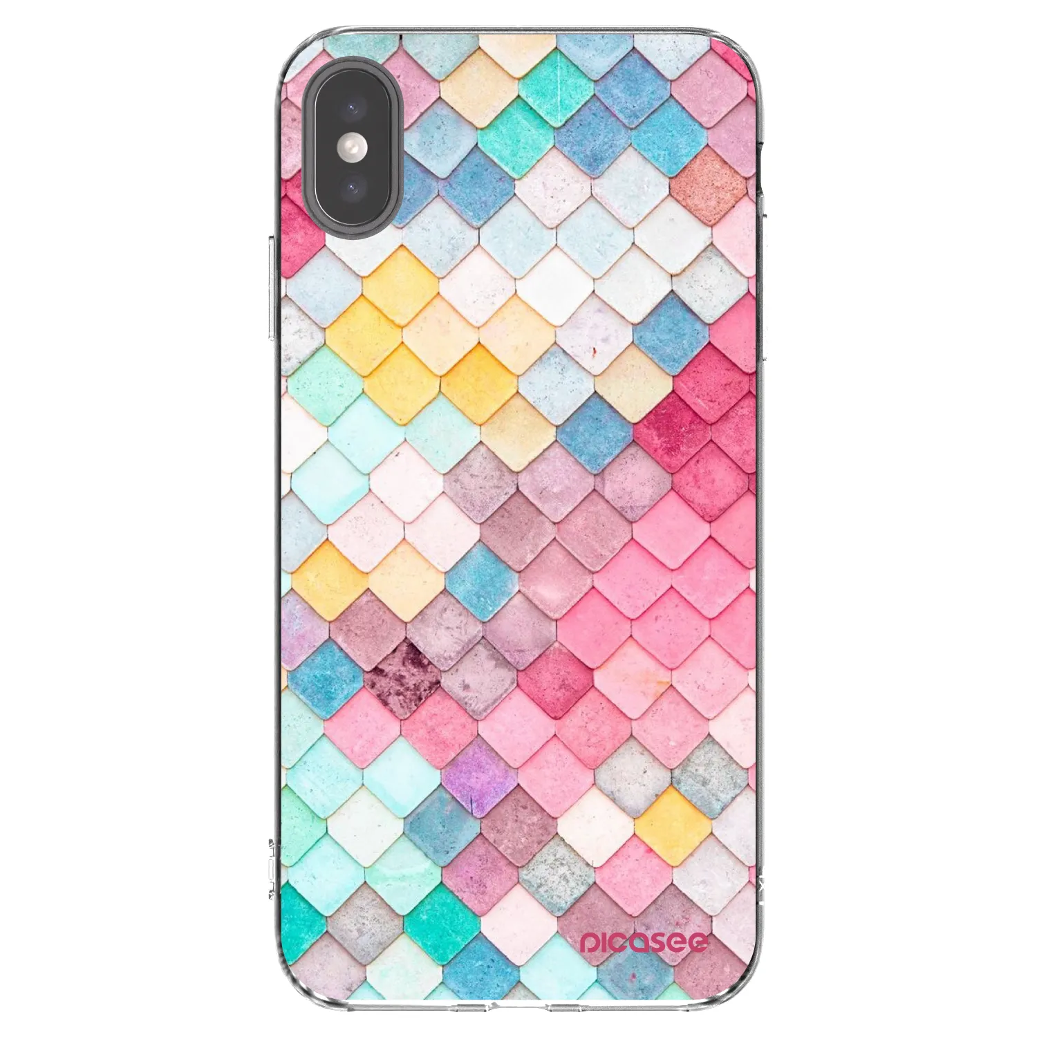 Silikónový prehľadný obal pre Apple iPhone XS Max - Farebná strecha