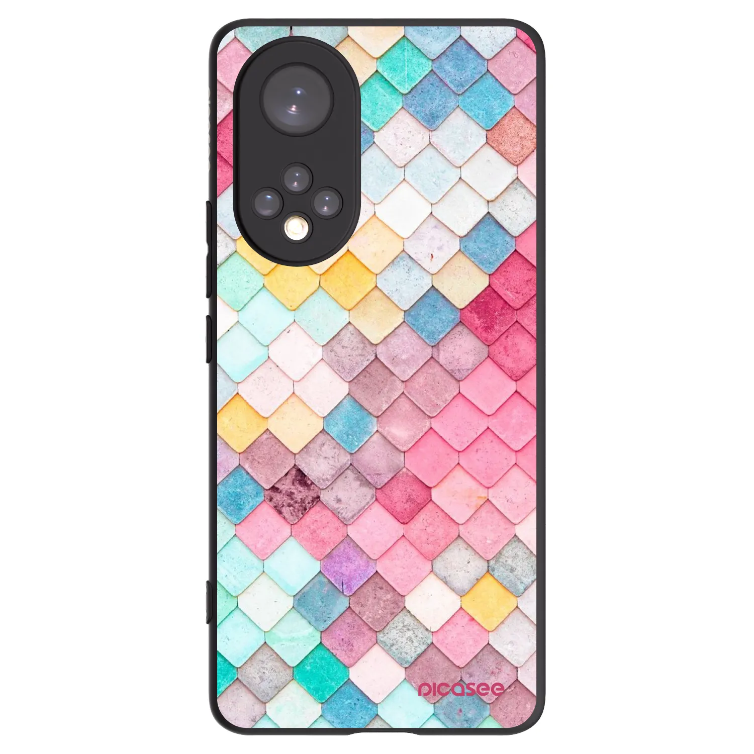 Picasee silikónový čierny obal pre Honor 50 5G - Farebná strecha