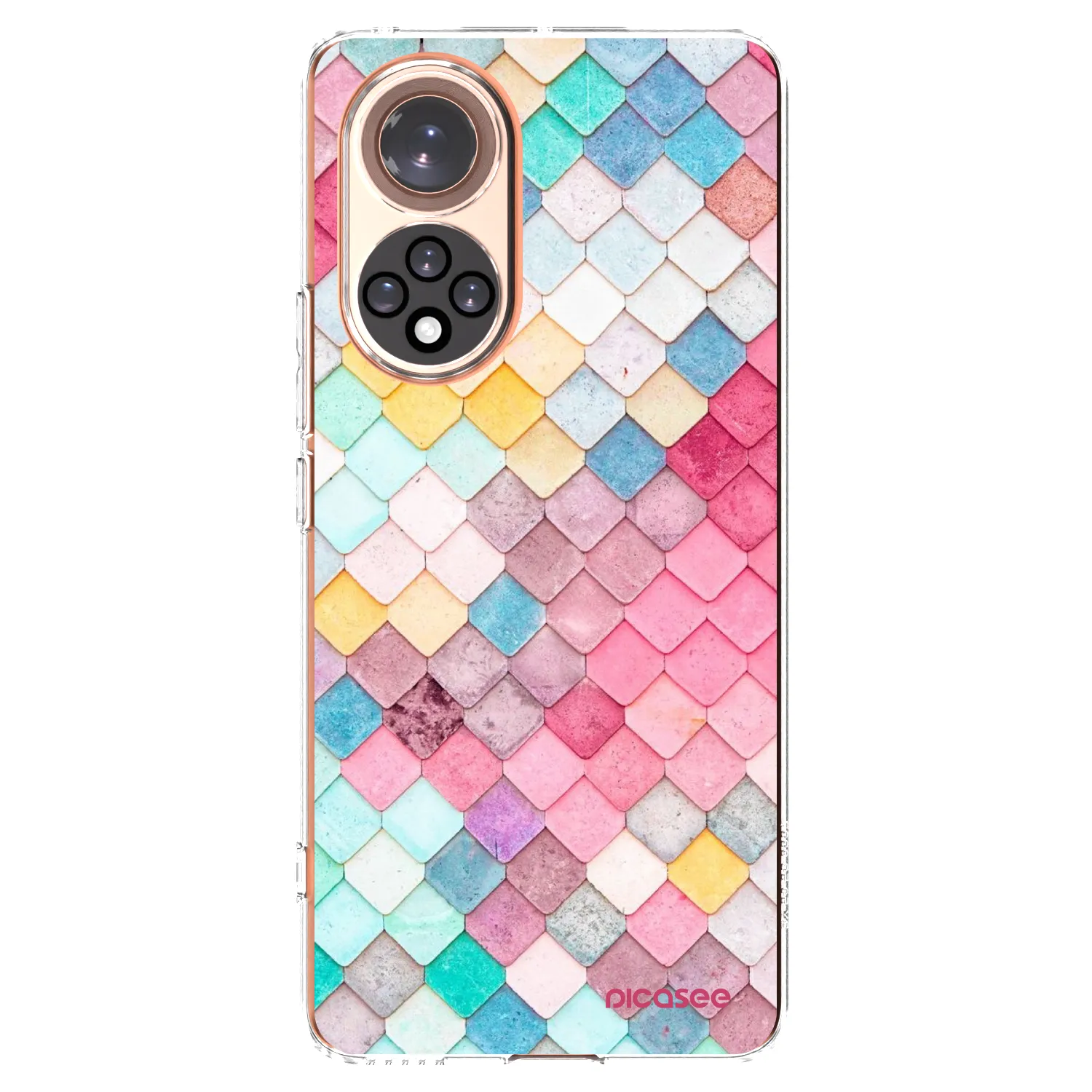 Silikónový prehľadný obal pre Honor 50 5G - Farebná strecha