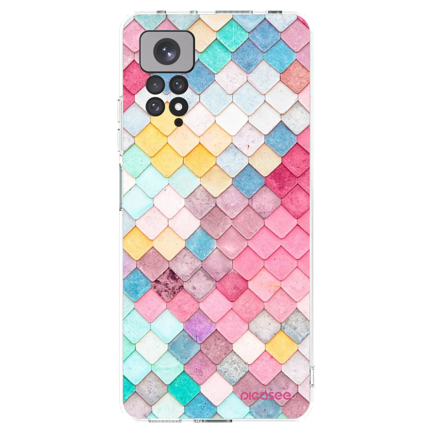Picasee silikónový prehľadný obal pre Xiaomi Redmi Note 11S 4G - Farebná strecha