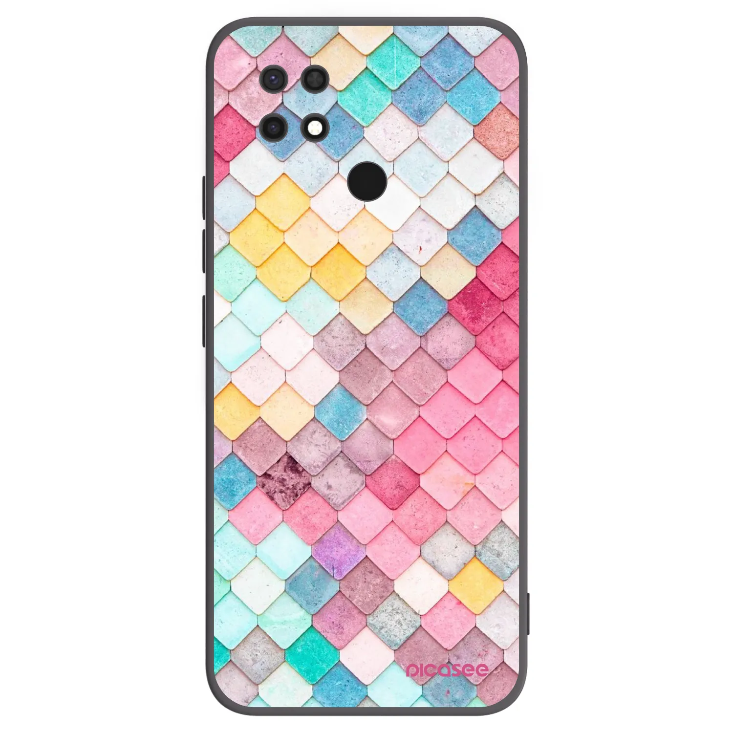 Picasee silikónový čierny obal pre Xiaomi Redmi 10C - Farebná strecha