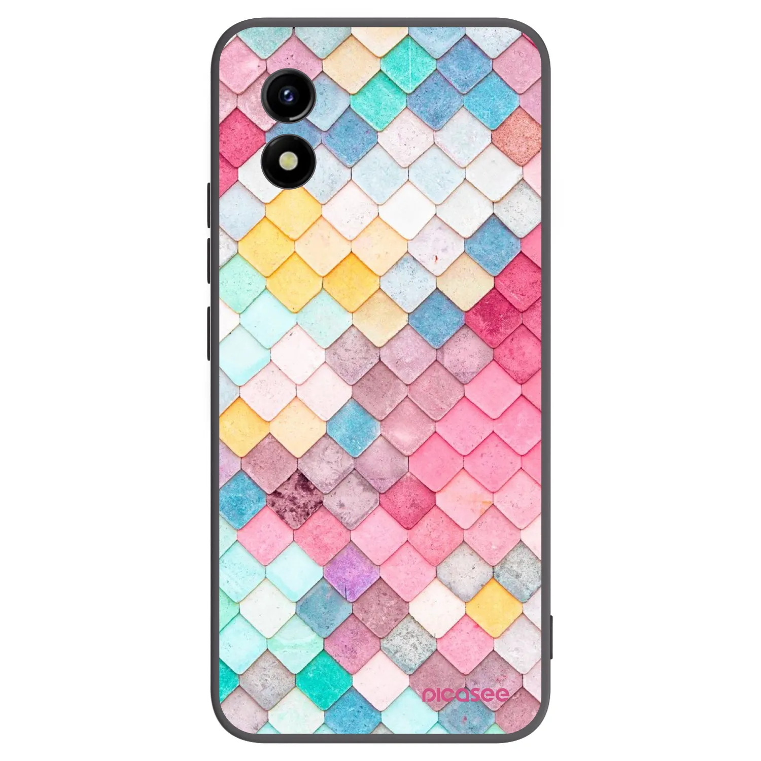 Picasee silikónový čierny obal pre Vivo Y01 - Farebná strecha