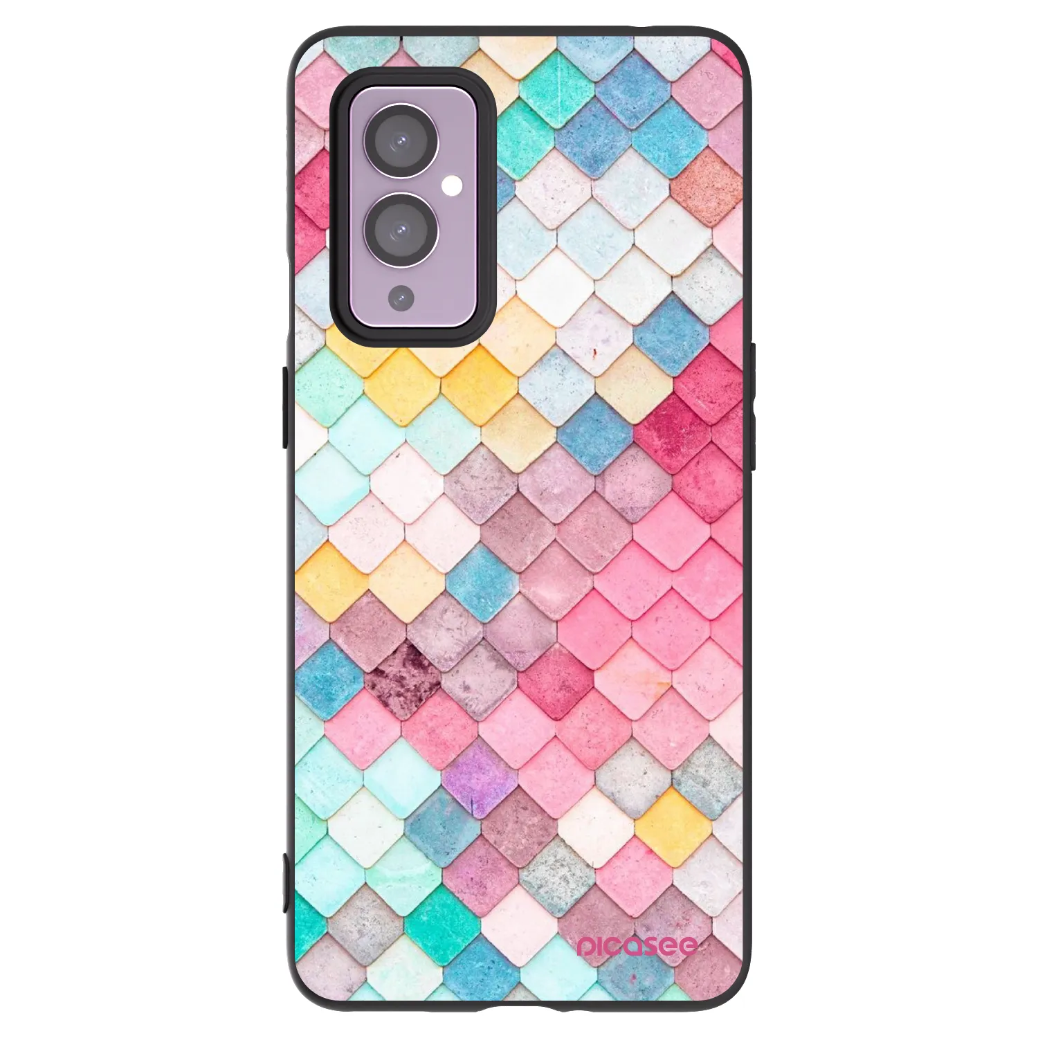 Picasee silikónový čierny obal pre OnePlus 9 - Farebná strecha