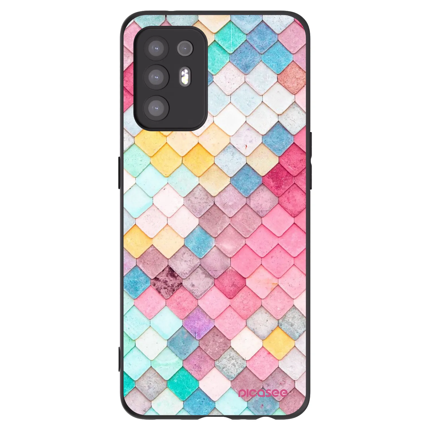 Picasee silikónový čierny obal pre OPPO A94 5G - Farebná strecha