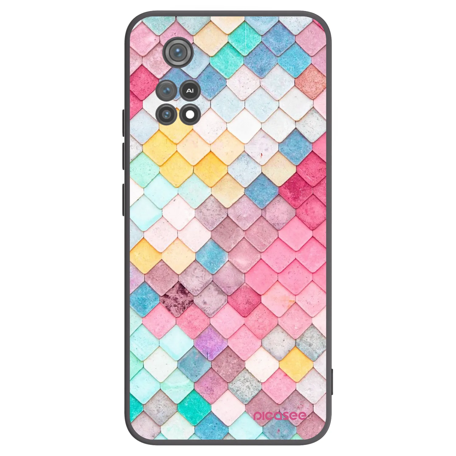 Picasee silikónový čierny obal pre Xiaomi Poco M4 Pro - Farebná strecha