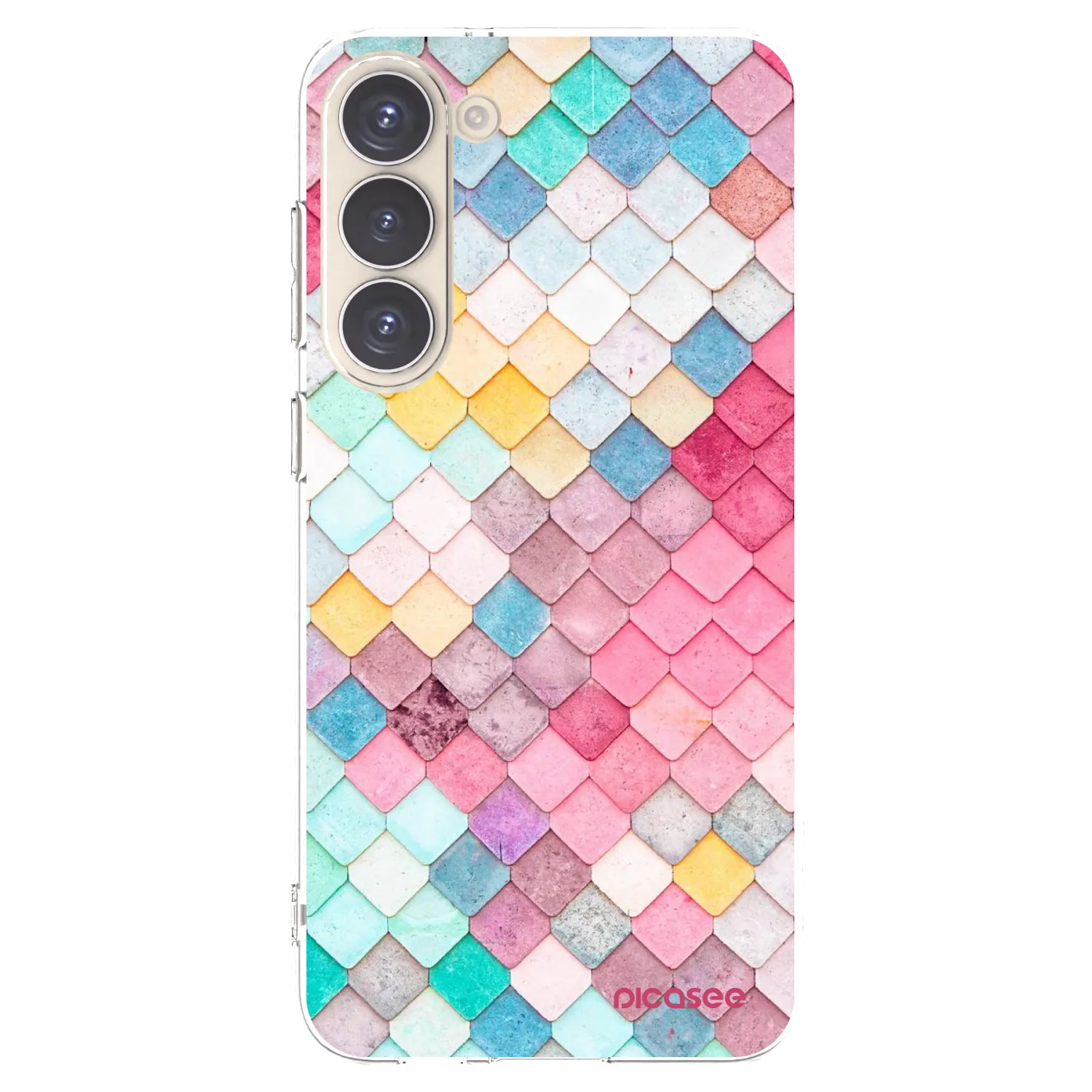 Picasee silikónový prehľadný obal pre Samsung Galaxy S23+ 5G - Farebná strecha