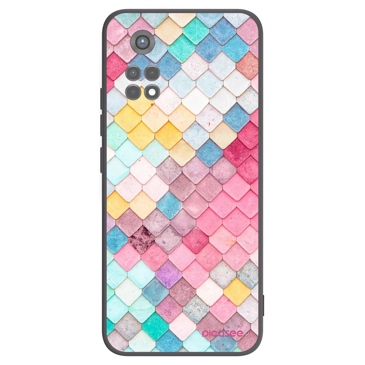 Picasee silikónový čierny obal pre Xiaomi Redmi Note 11S 5G - Farebná strecha