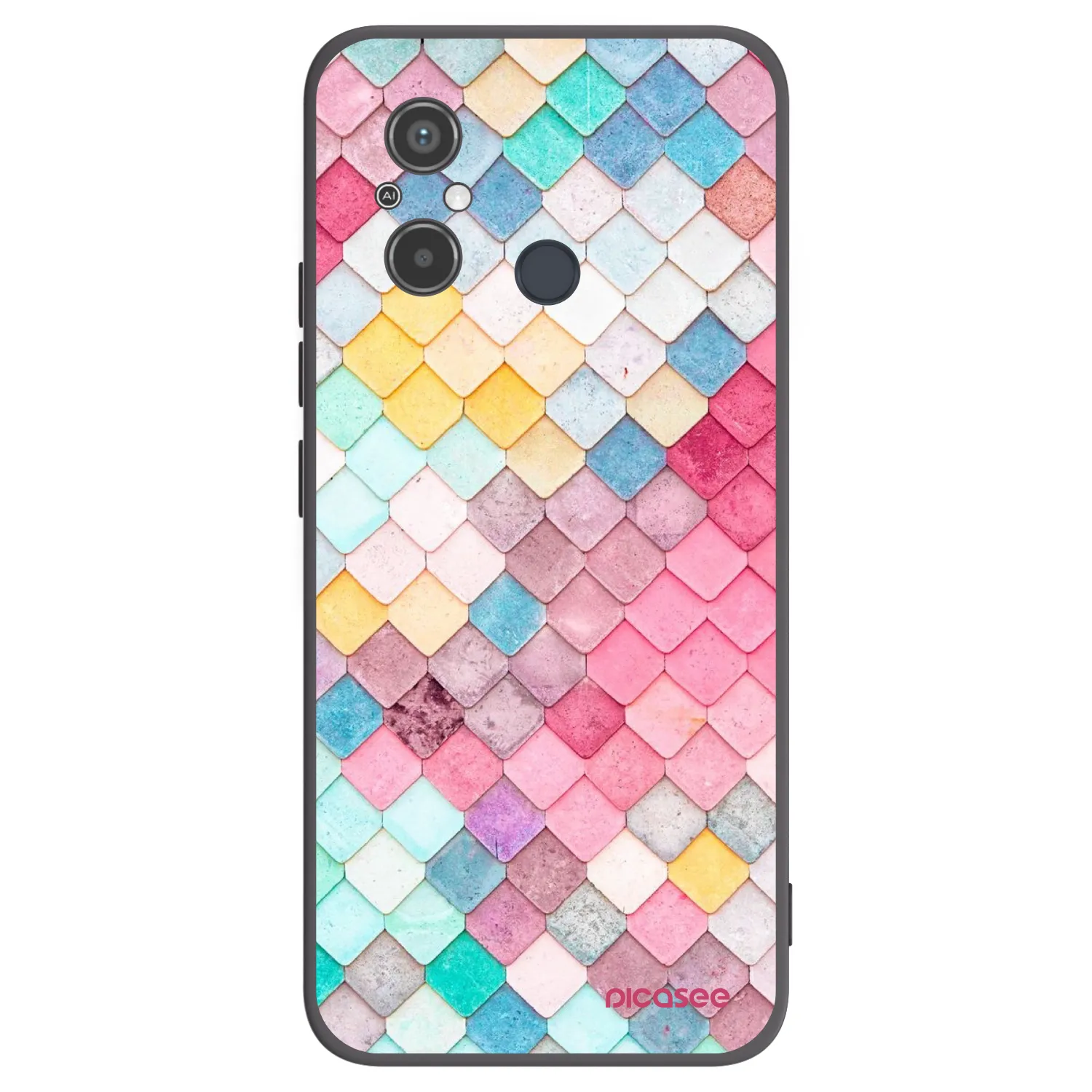 Picasee silikónový čierny obal pre Xiaomi Redmi 12C - Farebná strecha
