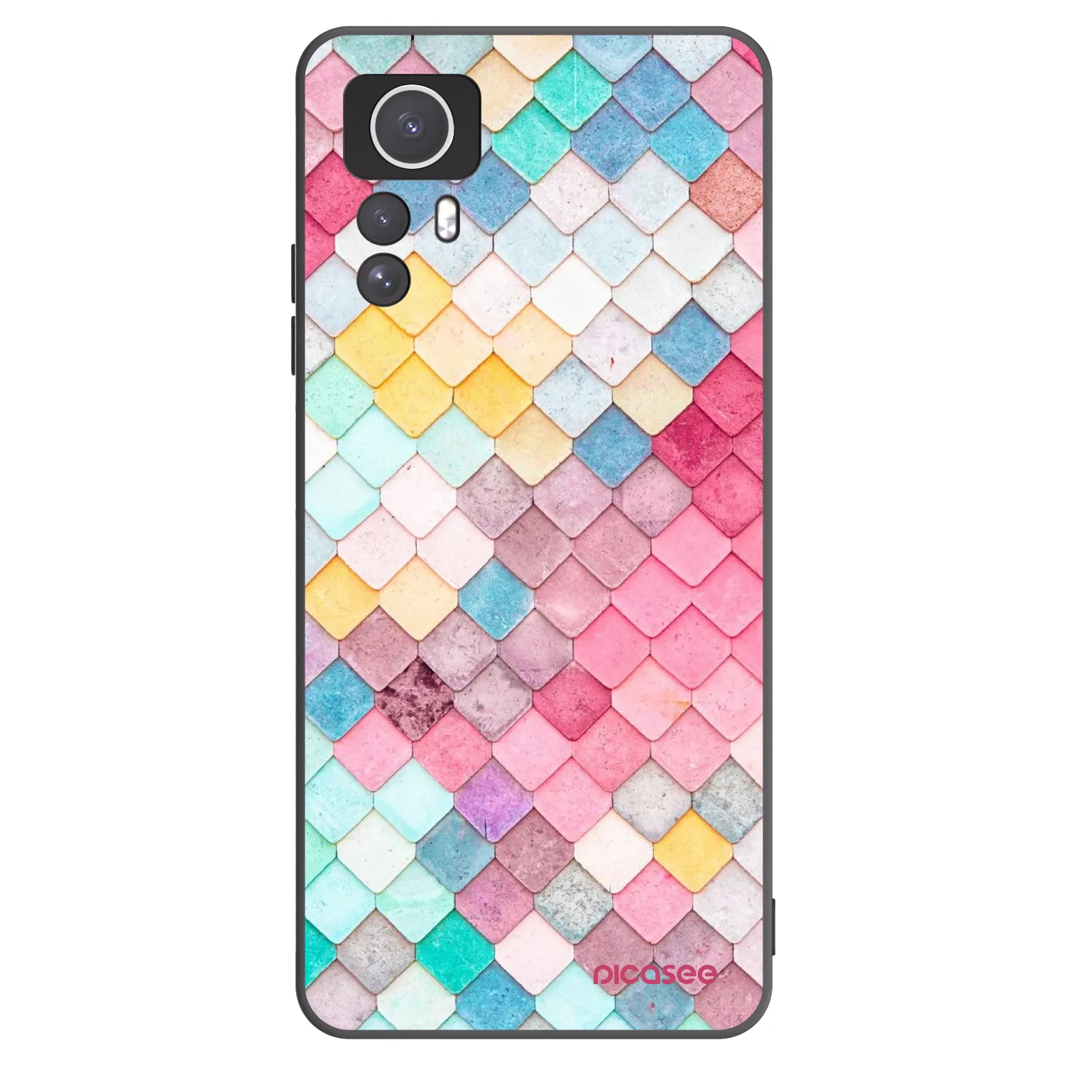 Picasee silikónový čierny obal pre Xiaomi Redmi Note 12S - Farebná strecha