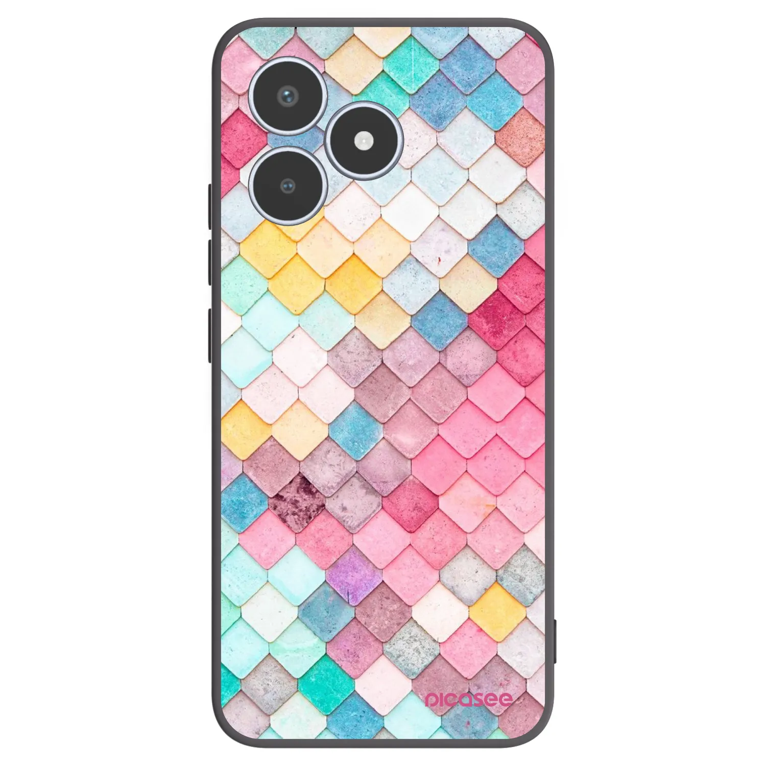 Picasee silikónový čierny obal pre Realme C53 - Farebná strecha