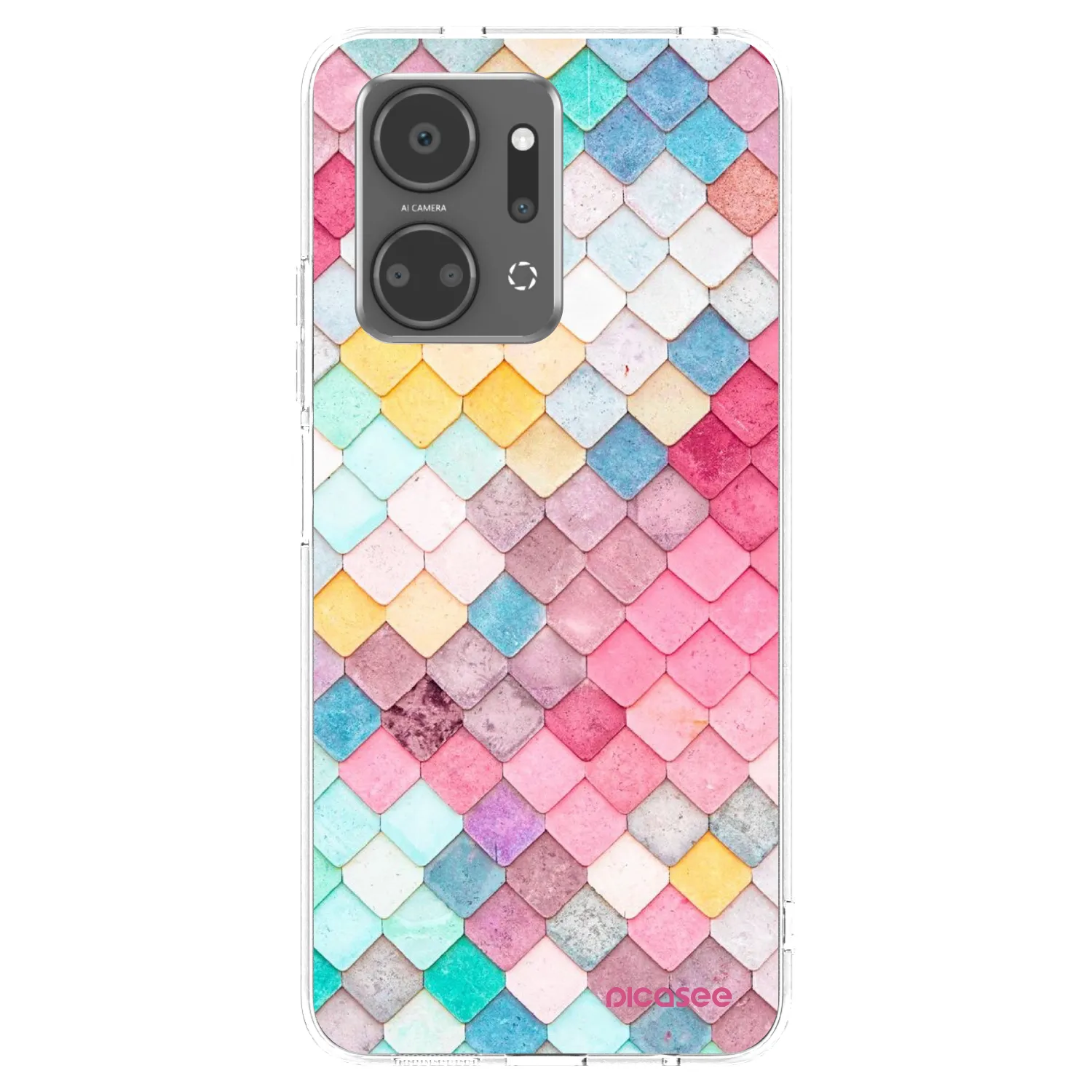 Picasee silikónový prehľadný obal pre Honor X7a - Farebná strecha
