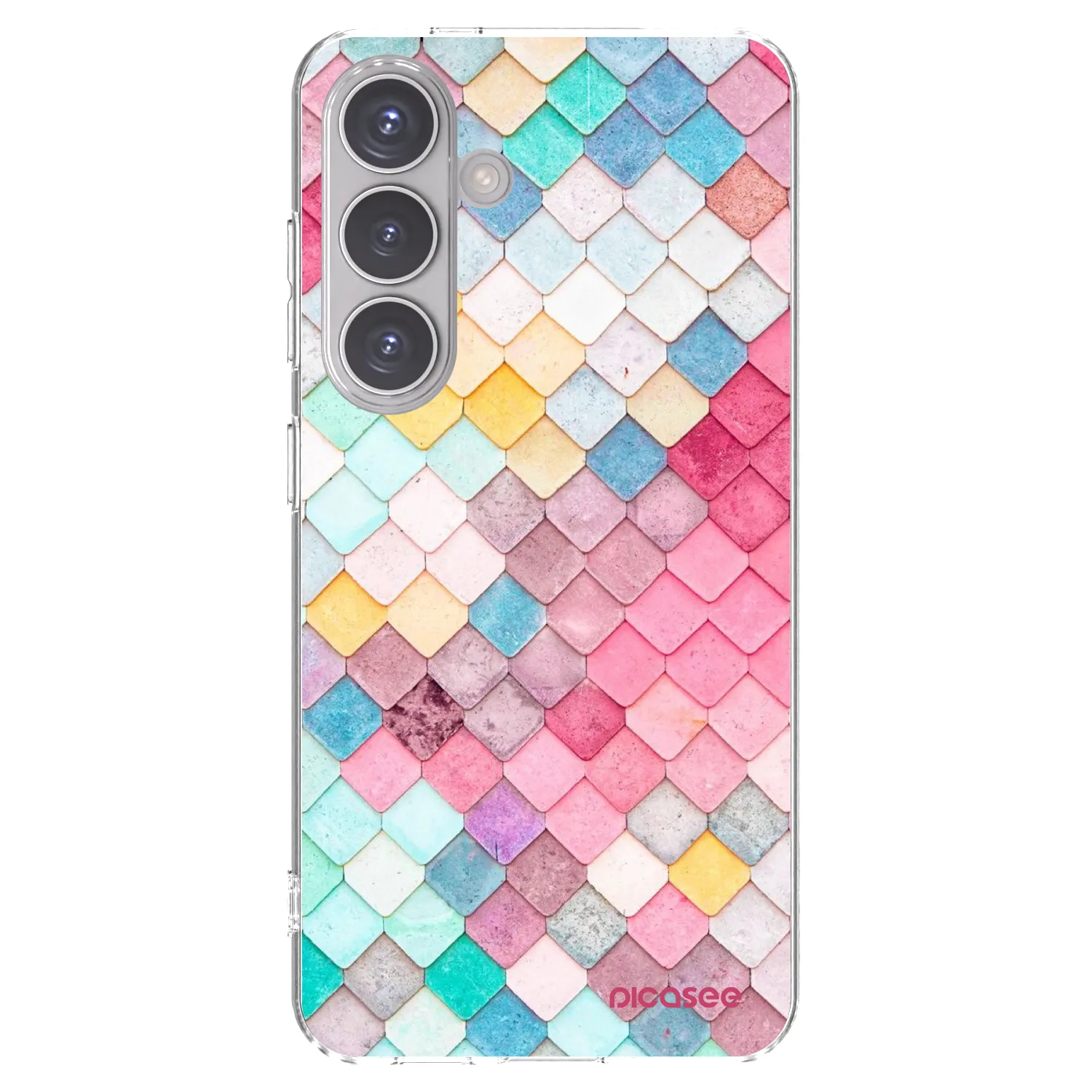 Picasee silikónový prehľadný obal pre Samsung Galaxy S24 S921B 5G - Farebná strecha