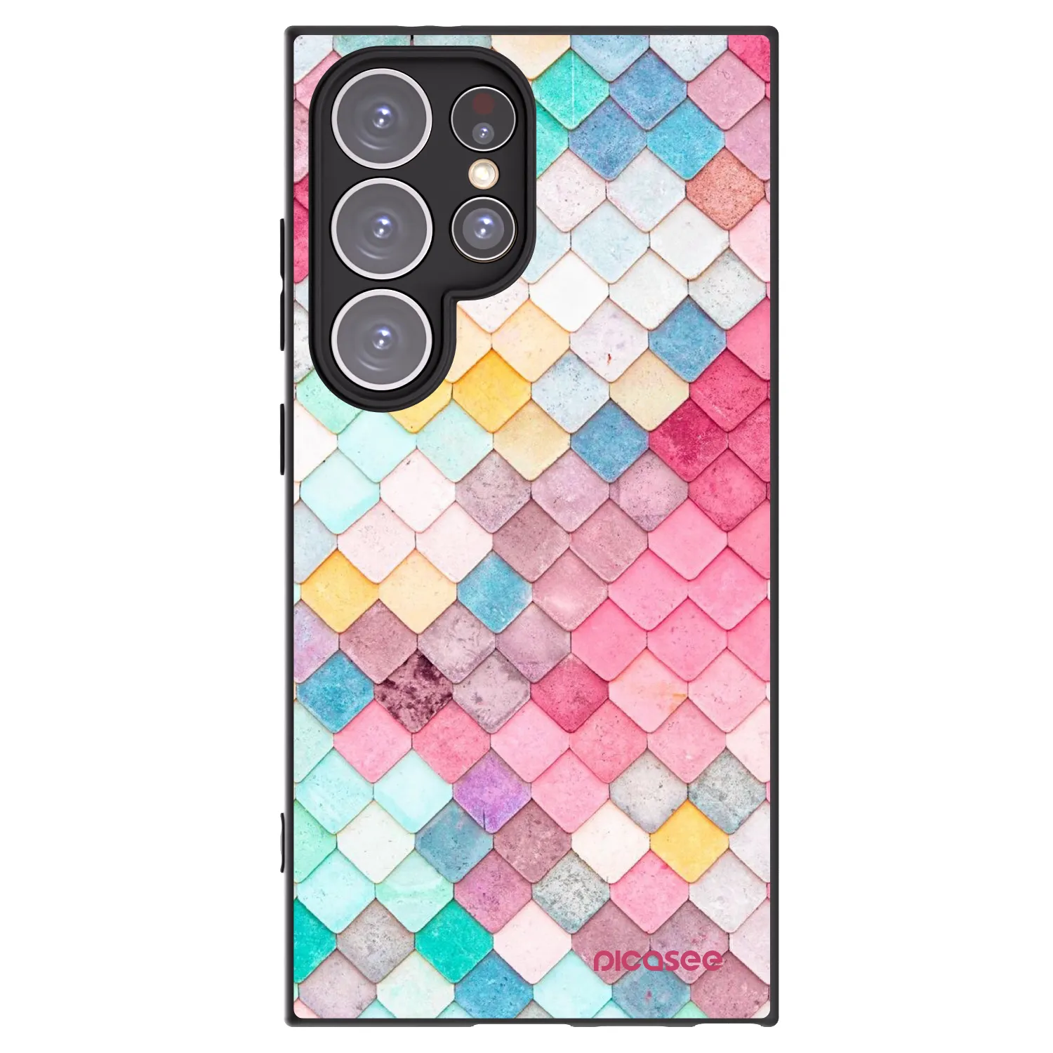 Picasee silikónový čierny obal pre Samsung Galaxy S24 Ultra S928B 5G - Farebná strecha