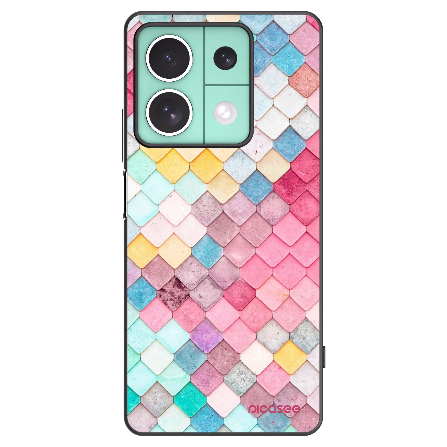 Picasee silikónový čierny obal pre Xiaomi Redmi Note 13 5G - Farebná strecha