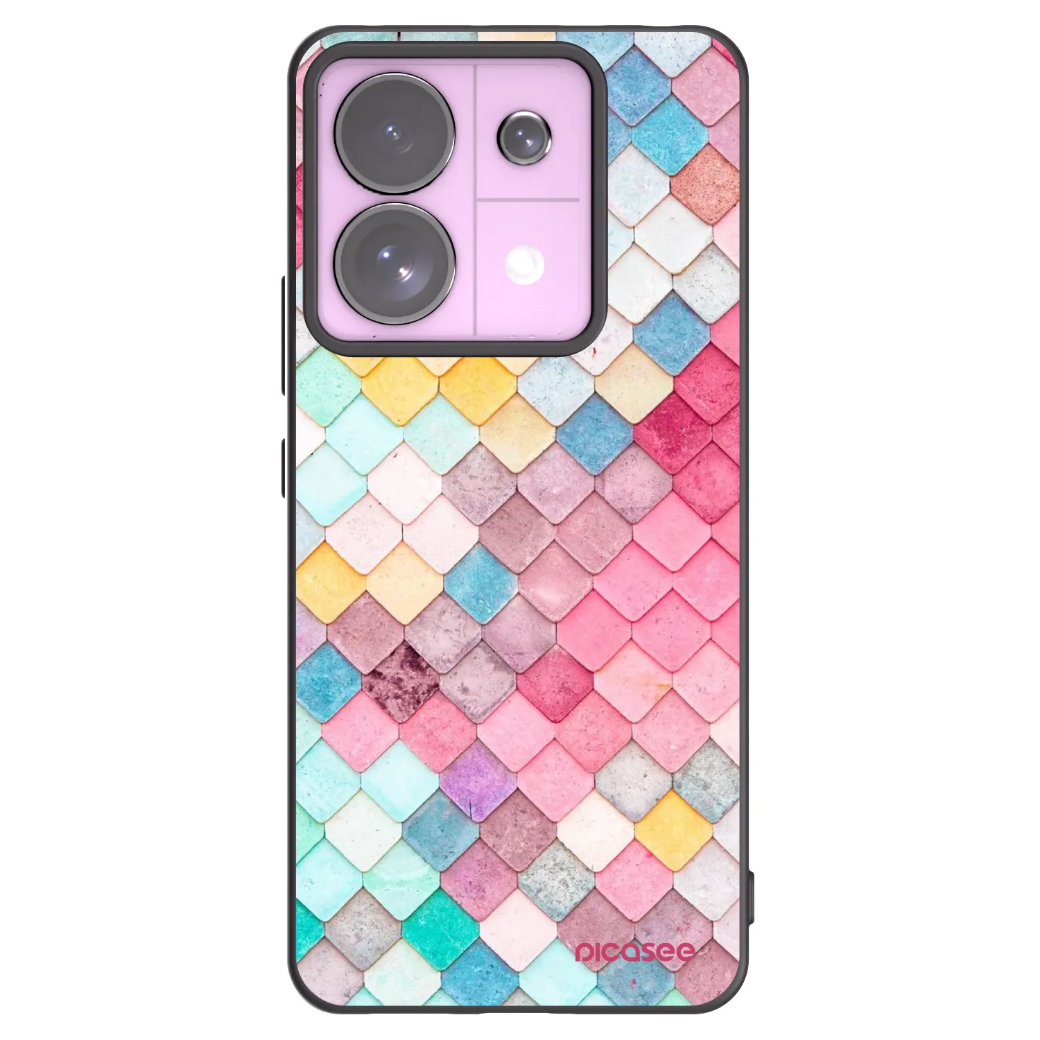 Picasee silikónový čierny obal pre Xiaomi Redmi Note 13 Pro 5G - Farebná strecha