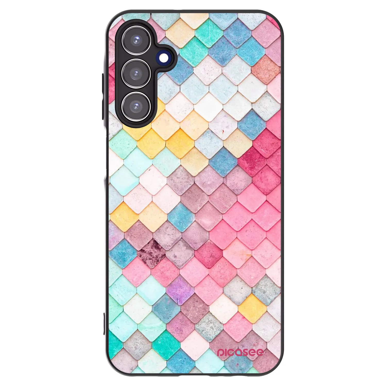 Picasee silikónový čierny obal pre Samsung Galaxy A15 A156B 5G - Farebná strecha