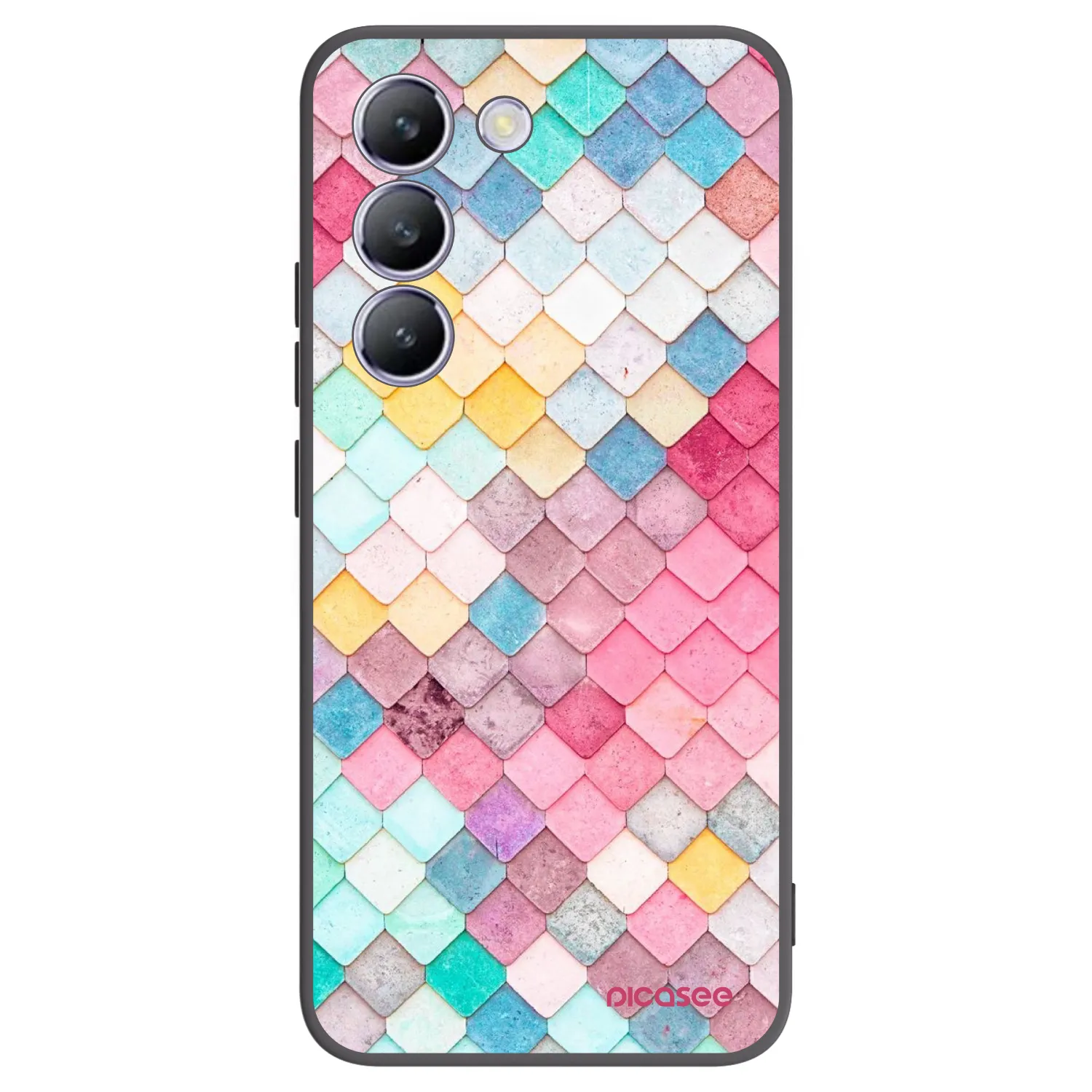 Picasee silikónový čierny obal pre Vivo V40 SE 5G - Farebná strecha