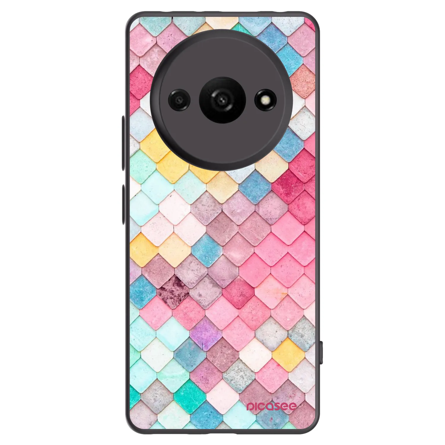 Picasee silikónový čierny obal pre Xiaomi Redmi A3 - Farebná strecha