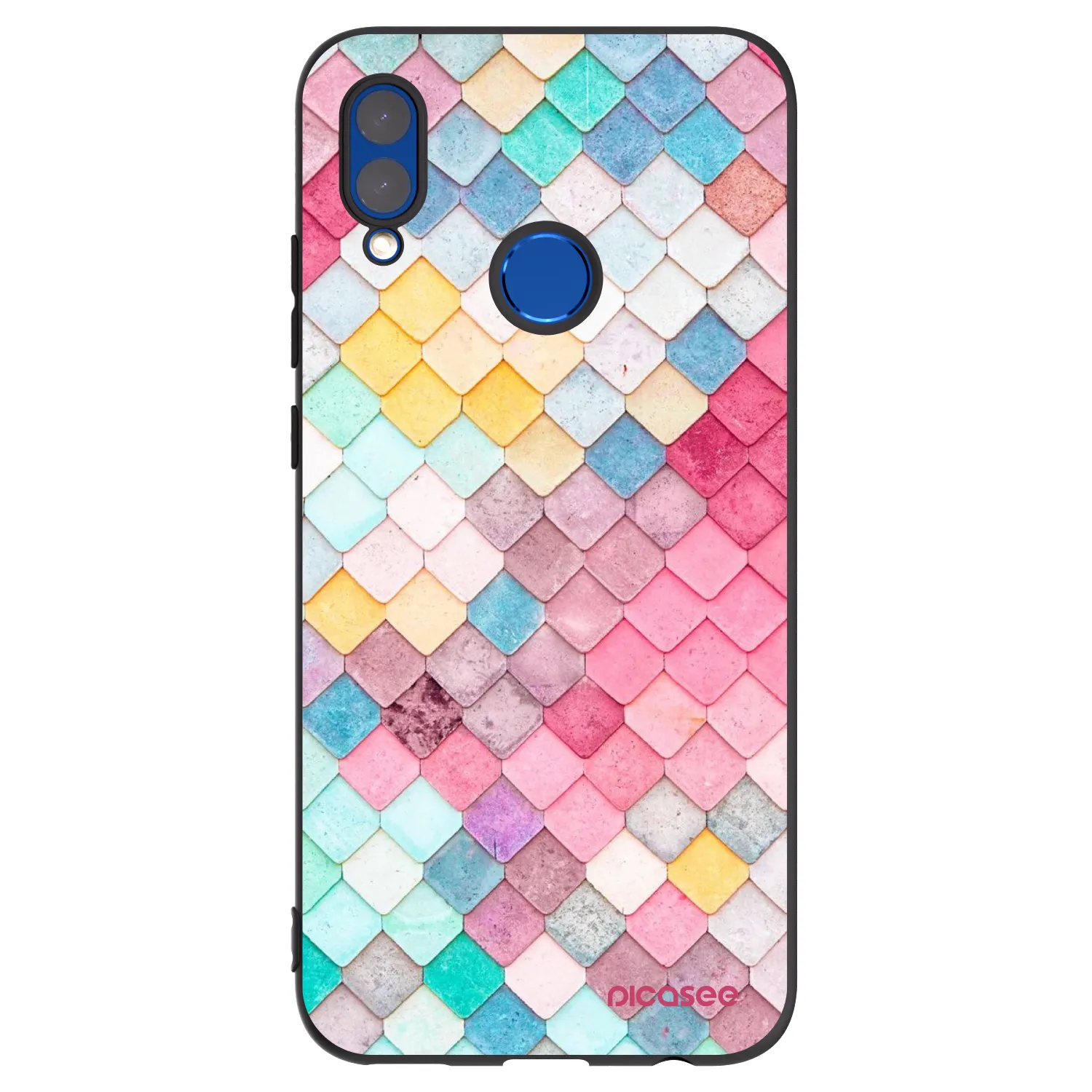 Picasee silikónový čierny obal pre Huawei P Smart 2019 - Farebná strecha