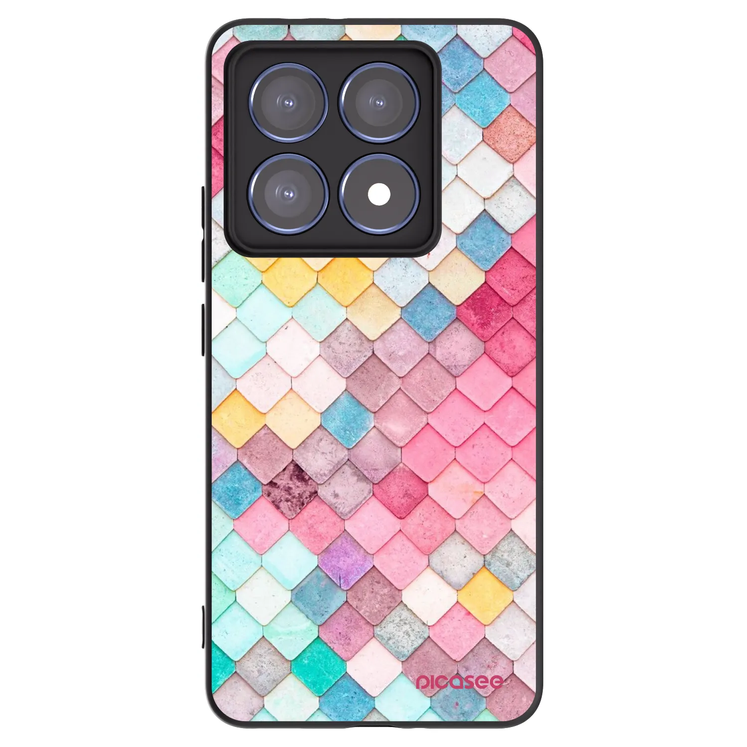 Picasee silikónový čierny obal pre Xiaomi 14T Pro - Farebná strecha
