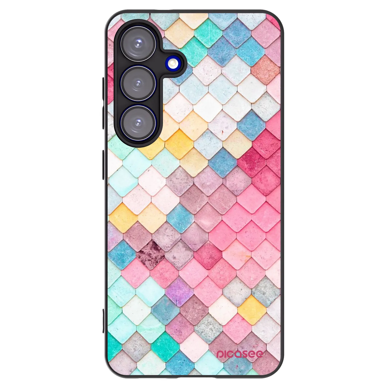 Picasee silikónový čierny obal pre Samsung Galaxy S25 5G - Farebná strecha