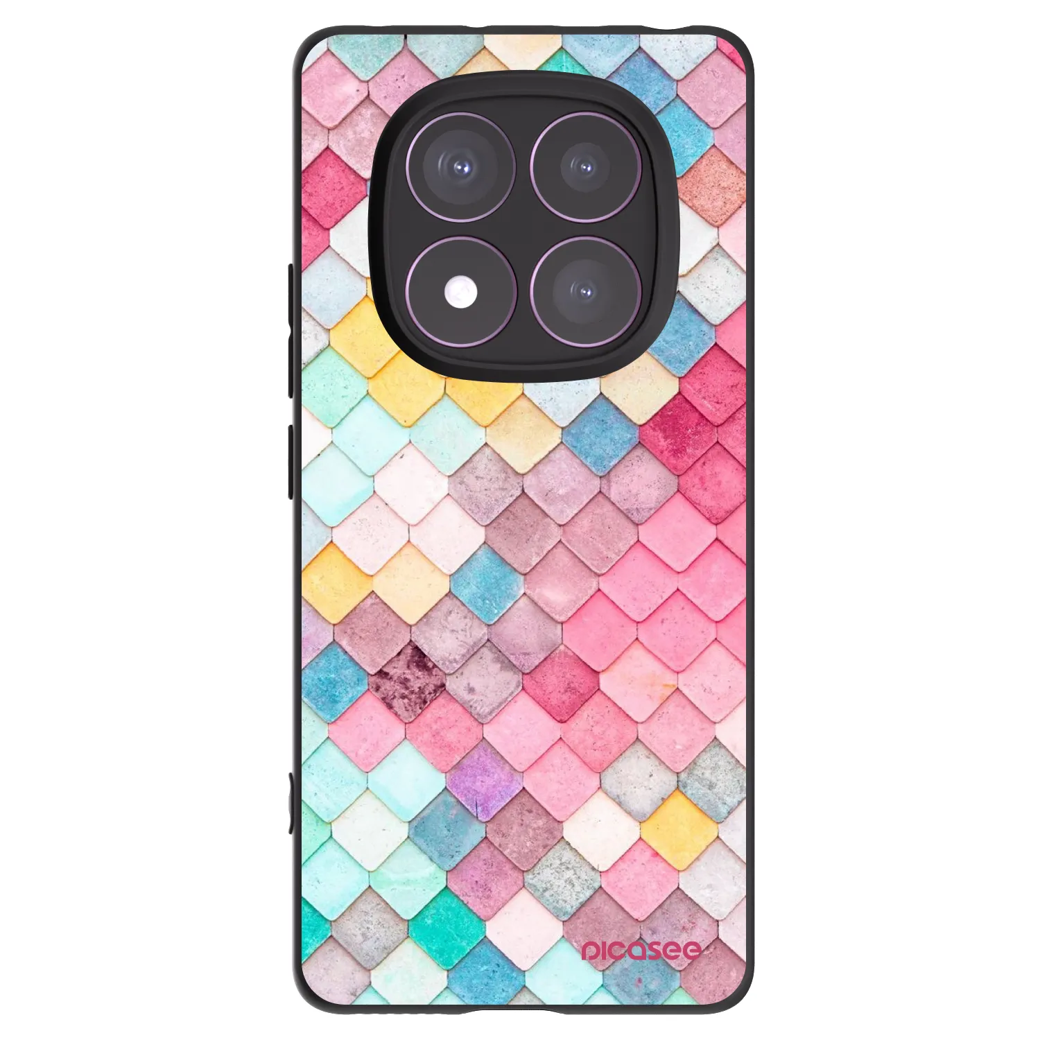 Silikónový čierny obal pre Xiaomi Redmi Note 14 Pro 4G - Farebná strecha