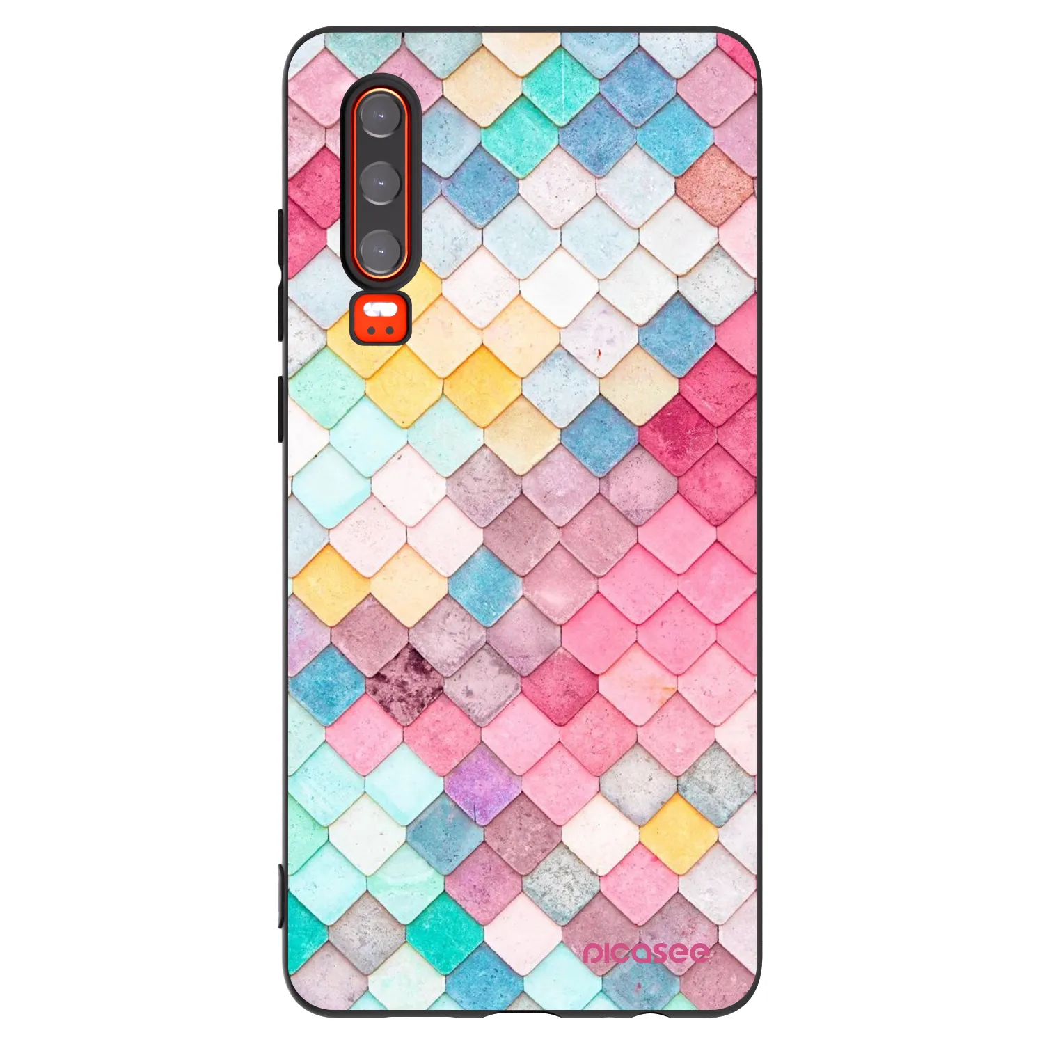Picasee silikónový čierny obal pre Huawei P30 - Farebná strecha