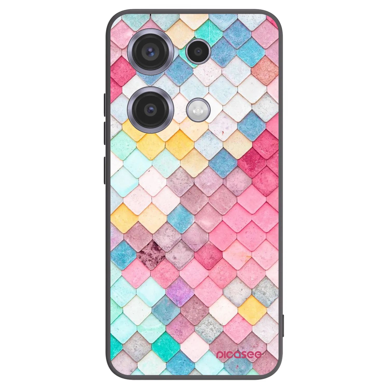 Picasee silikónový čierny obal pre Xiaomi Redmi Note 14S - Farebná strecha