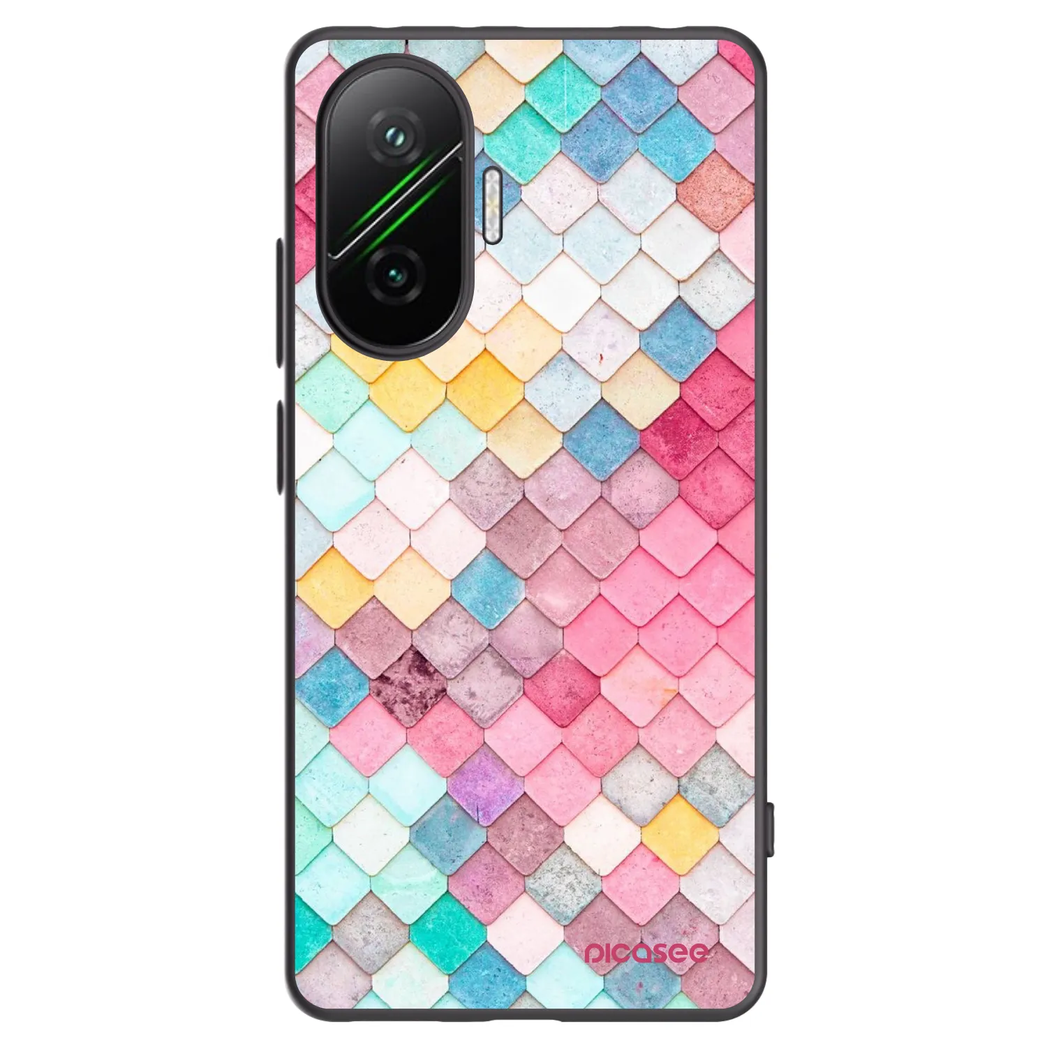 Silikónový čierny obal pre Xiaomi Poco F7 5G - Farebná strecha