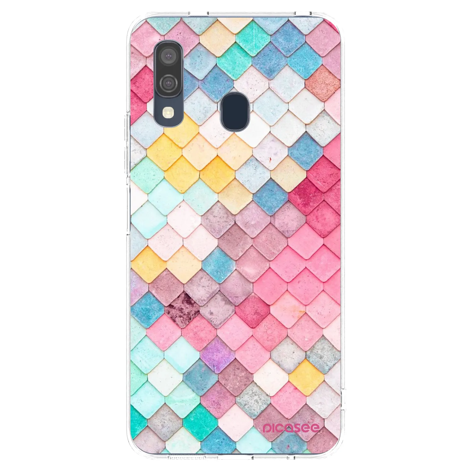 Picasee silikónový prehľadný obal pre Samsung Galaxy A40 A405F - Farebná strecha