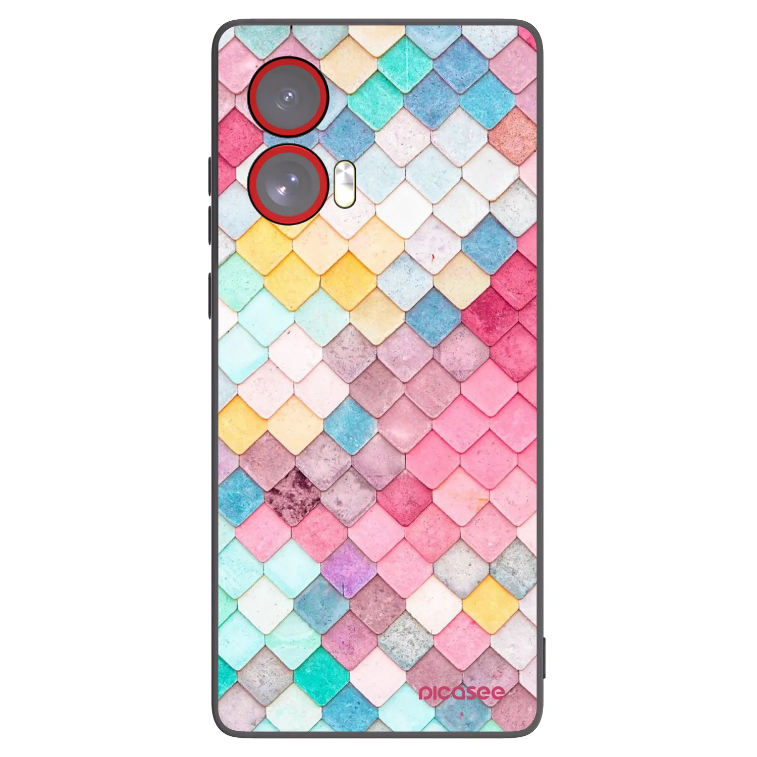 Silikónový čierny obal pre Motorola Edge 50 Fusion - Farebná strecha