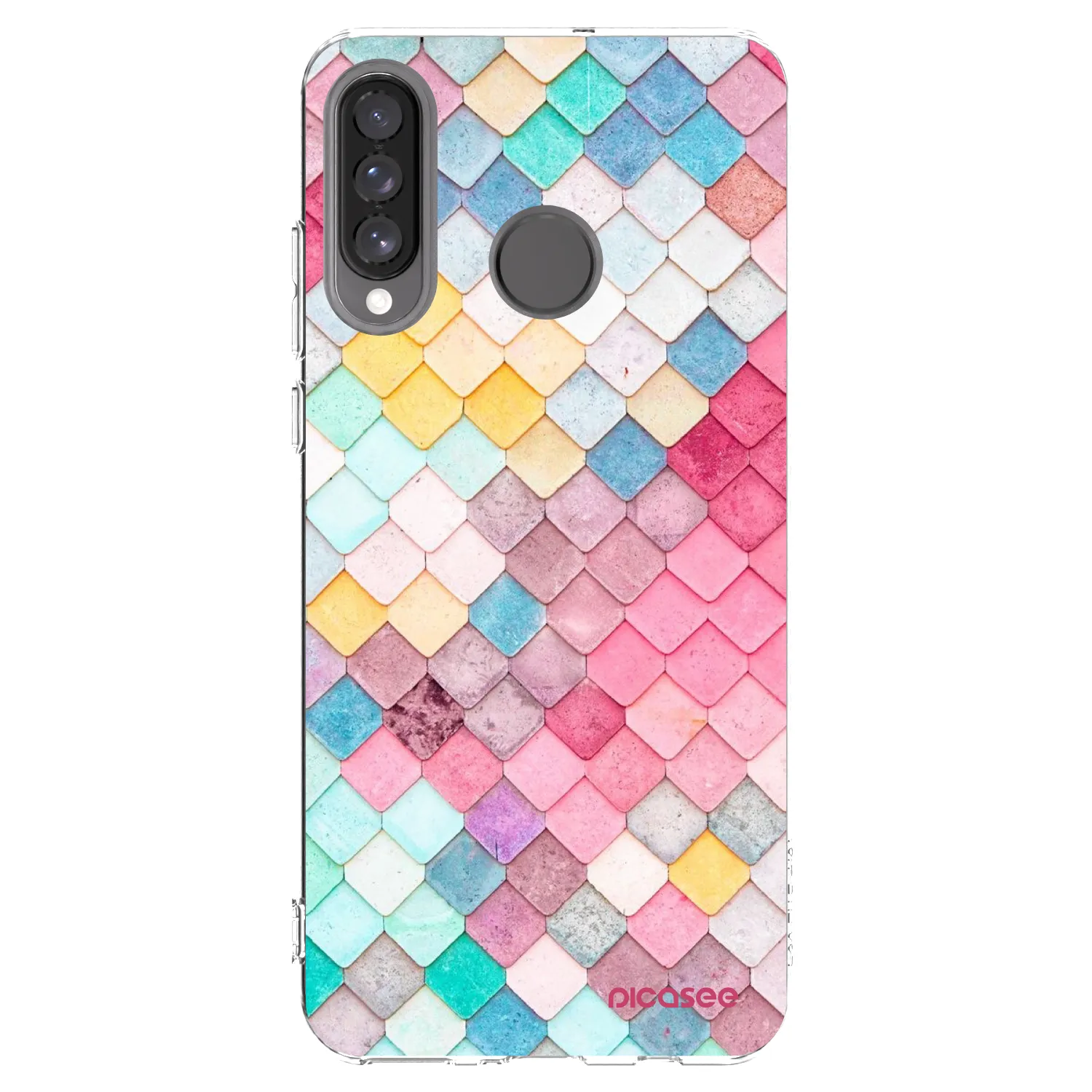 Silikónový prehľadný obal pre Huawei P30 Lite - Farebná strecha