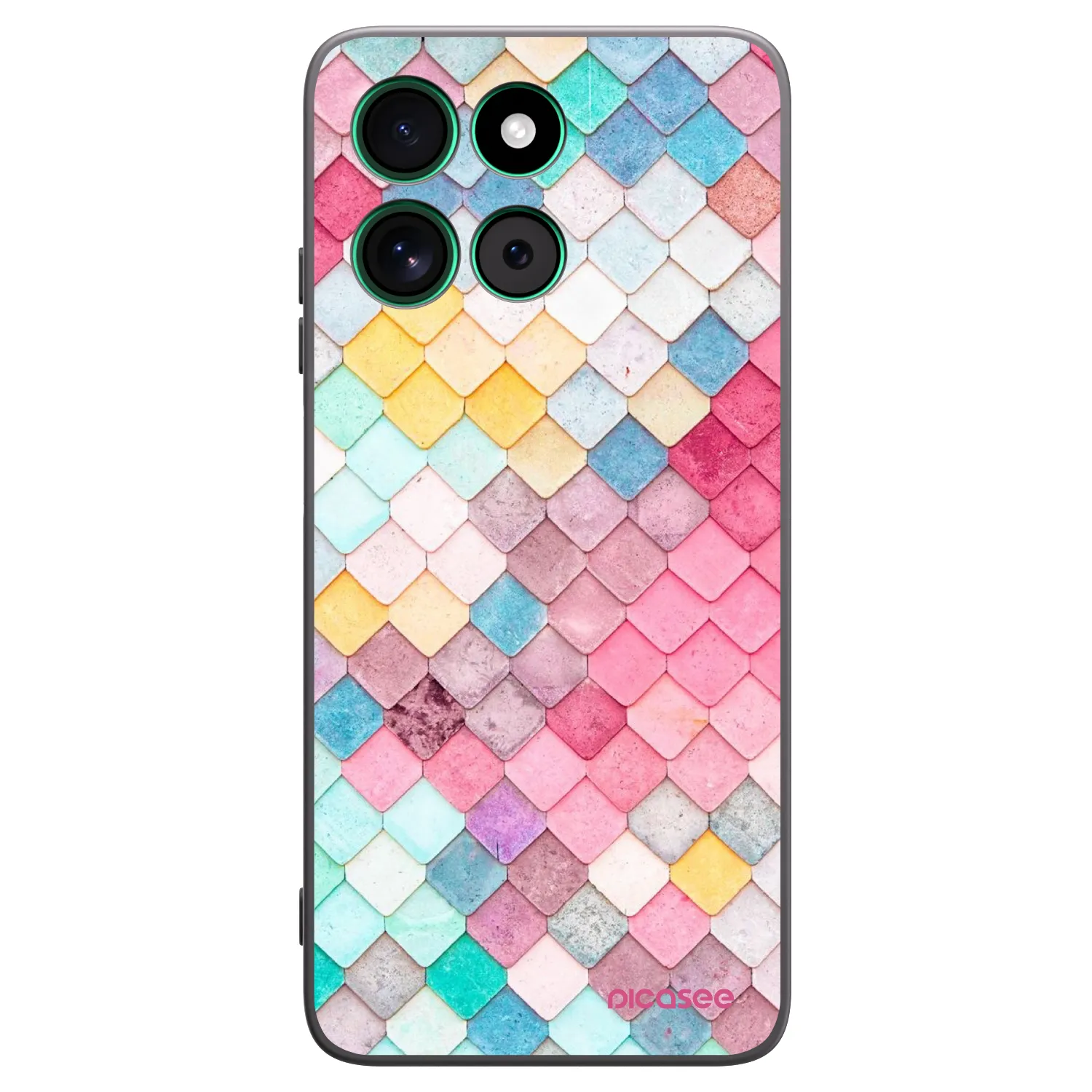 Picasee silikónový čierny obal pre Motorola Moto G57 Power - Farebná strecha