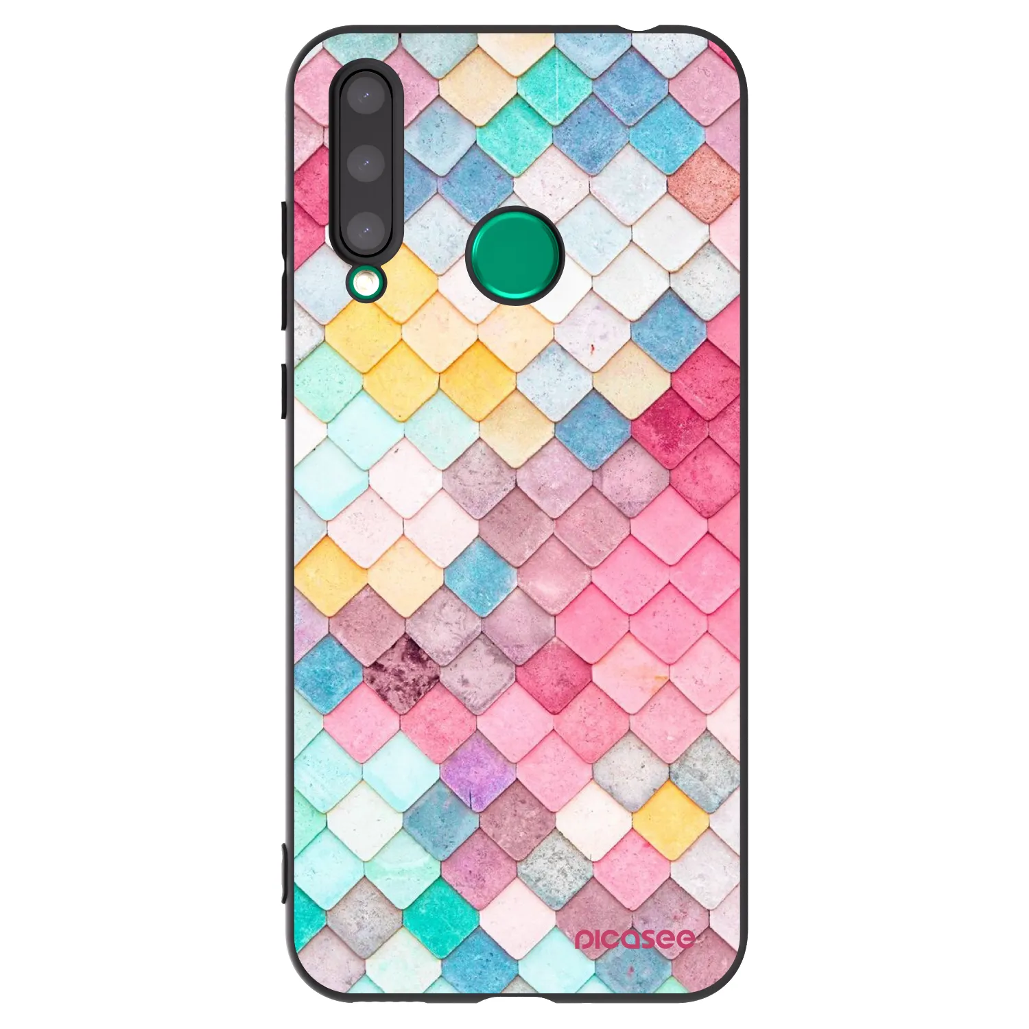 Picasee silikónový čierny obal pre Honor 20 Lite - Farebná strecha