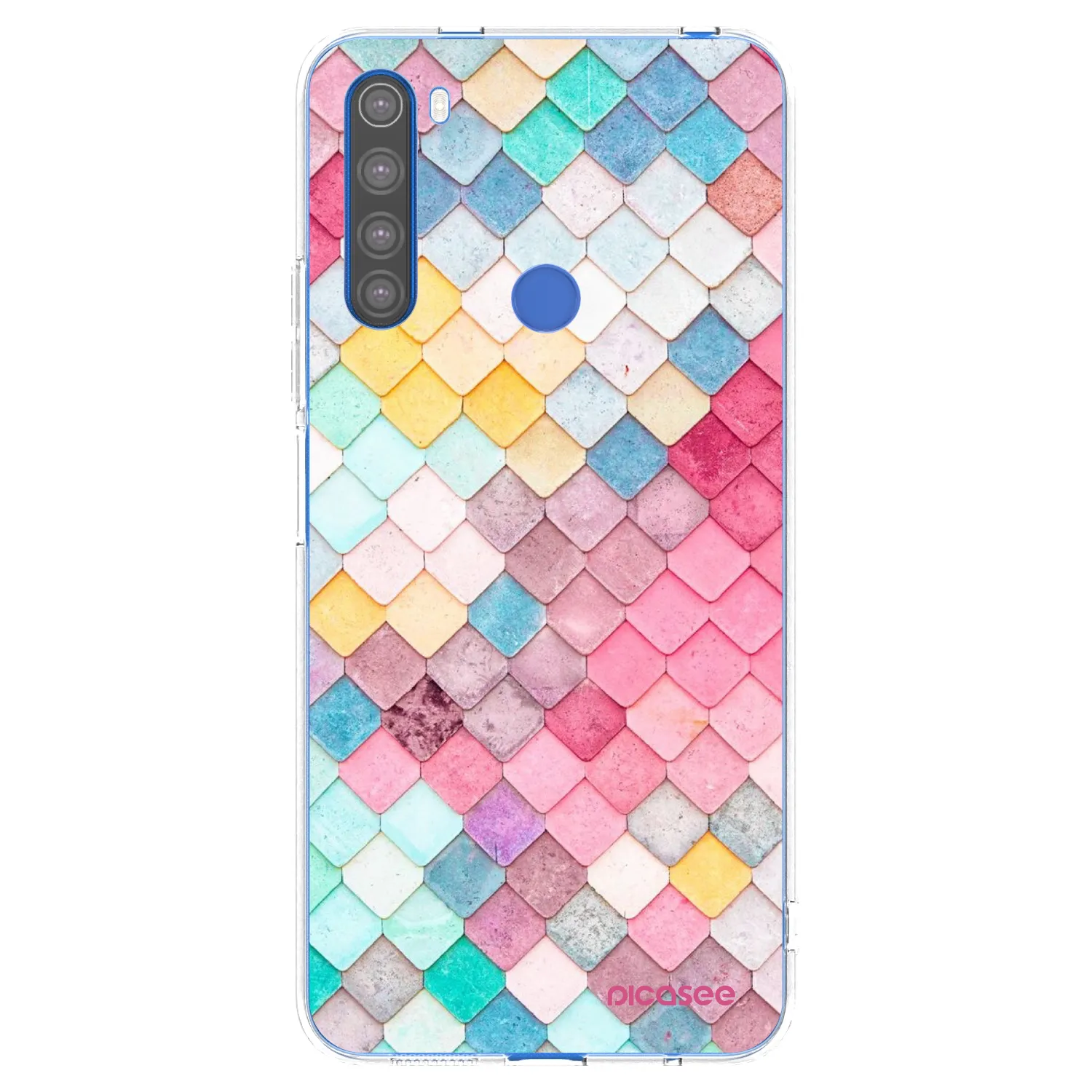 Silikónový prehľadný obal pre Xiaomi Redmi Note 8T - Farebná strecha