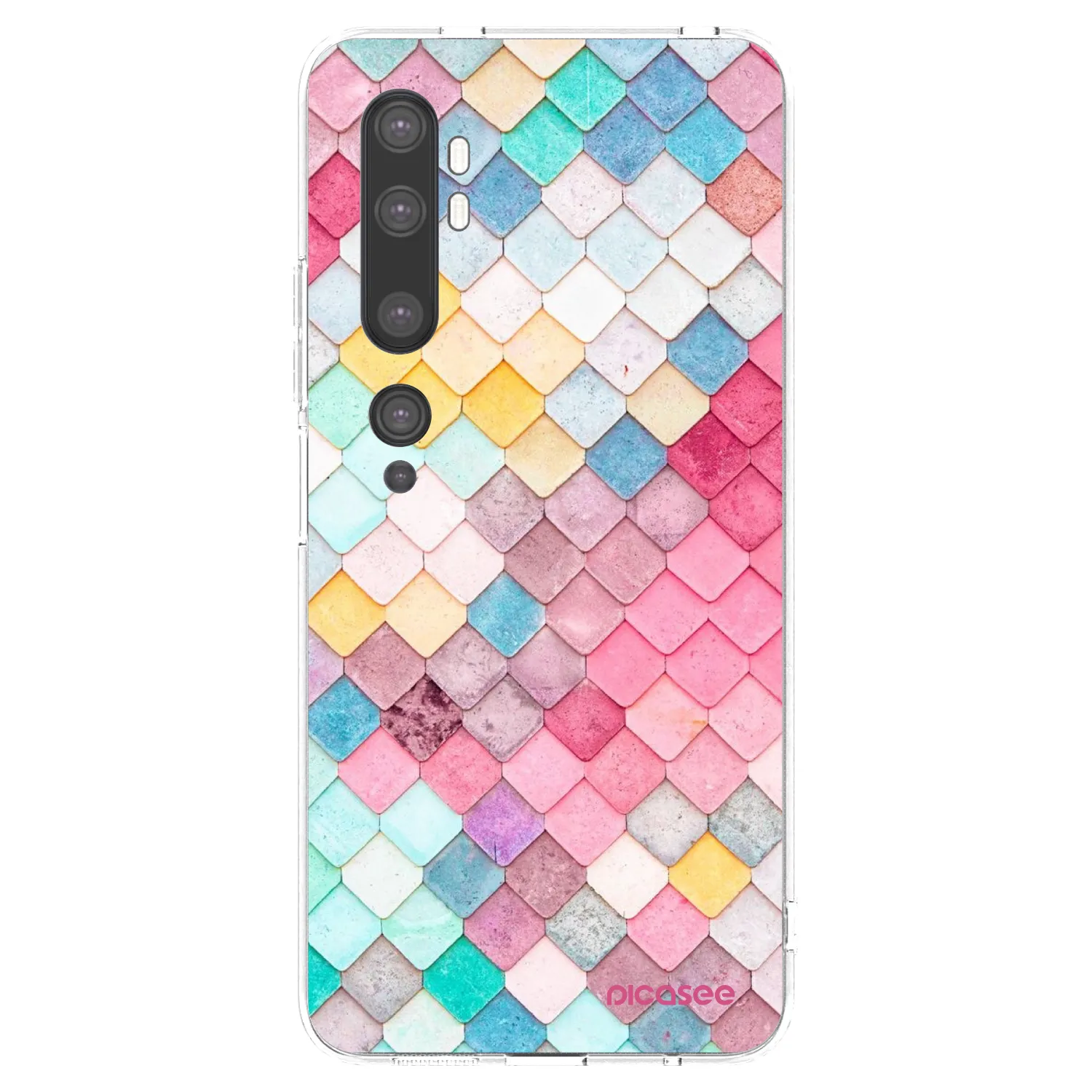 Silikónový prehľadný obal pre Xiaomi Mi Note 10 (Pro) - Farebná strecha