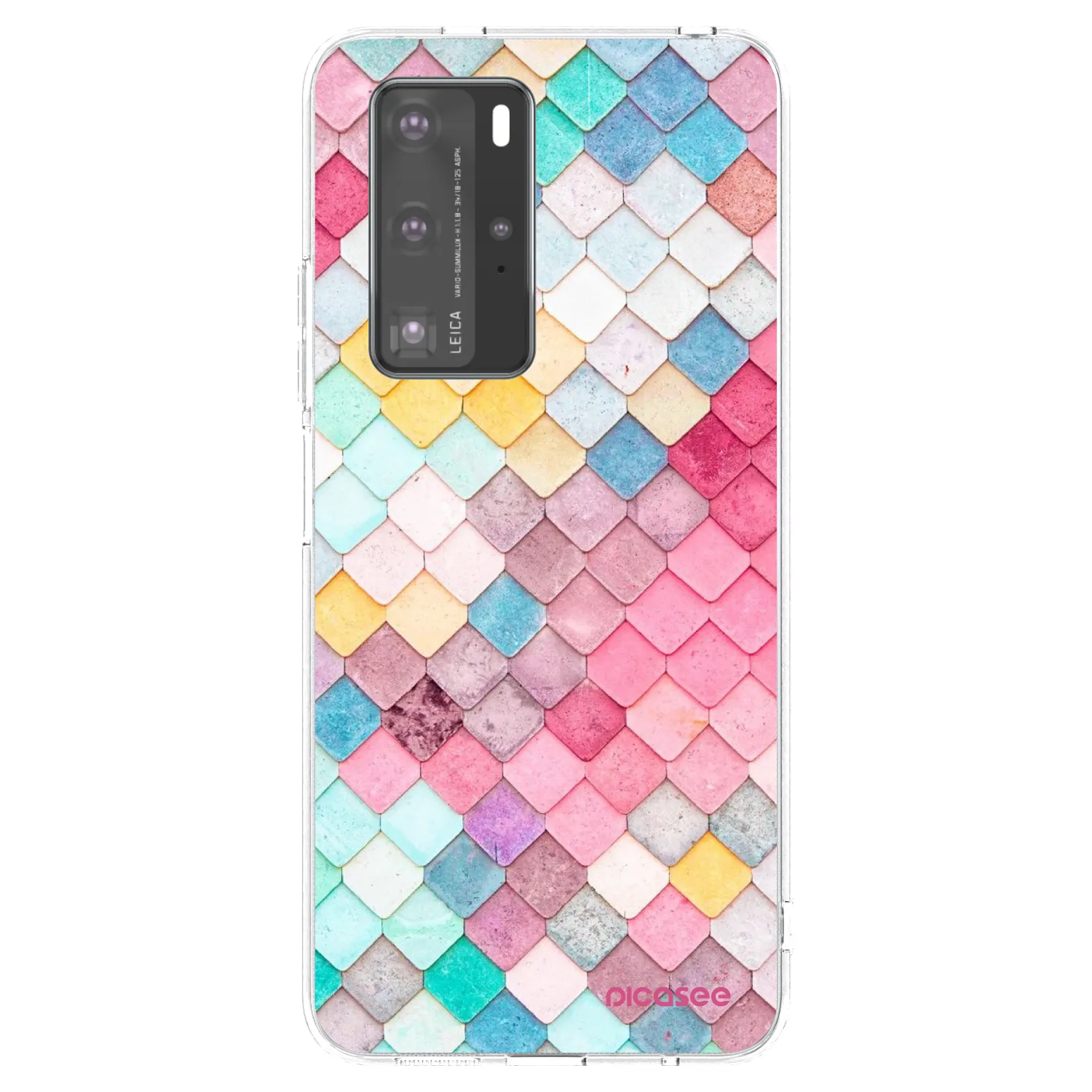 Picasee silikónový prehľadný obal pre Huawei P40 Pro - Farebná strecha