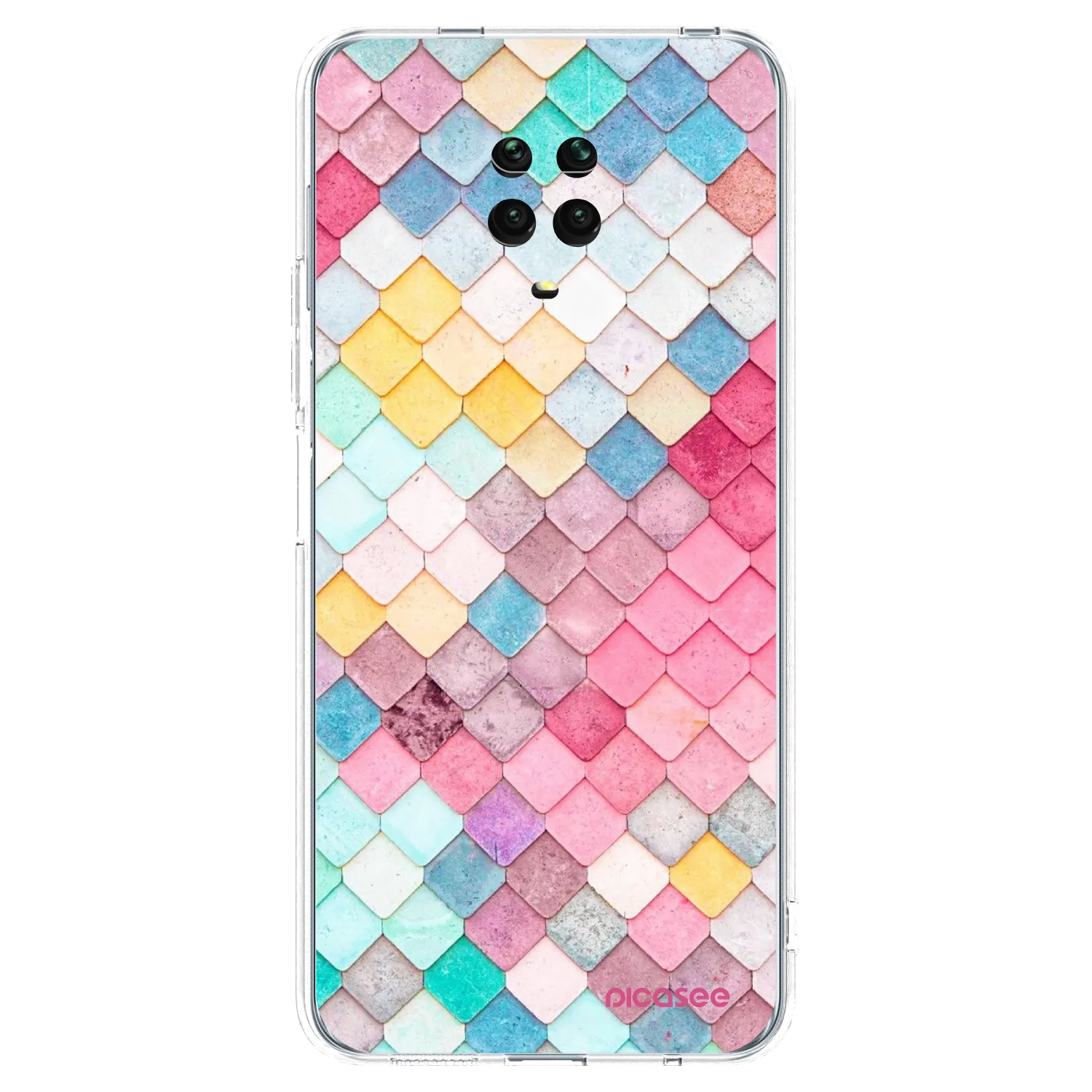 Picasee silikónový prehľadný obal pre Xiaomi Redmi Note 9 Pro - Farebná strecha