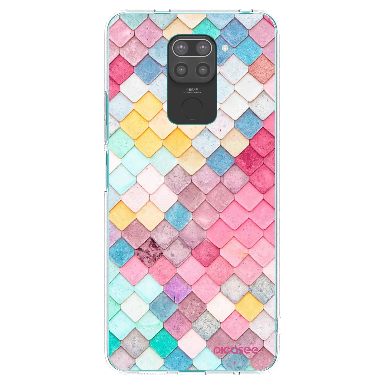 Picasee silikónový čierny obal pre Xiaomi Redmi Note 9 - Farebná strecha