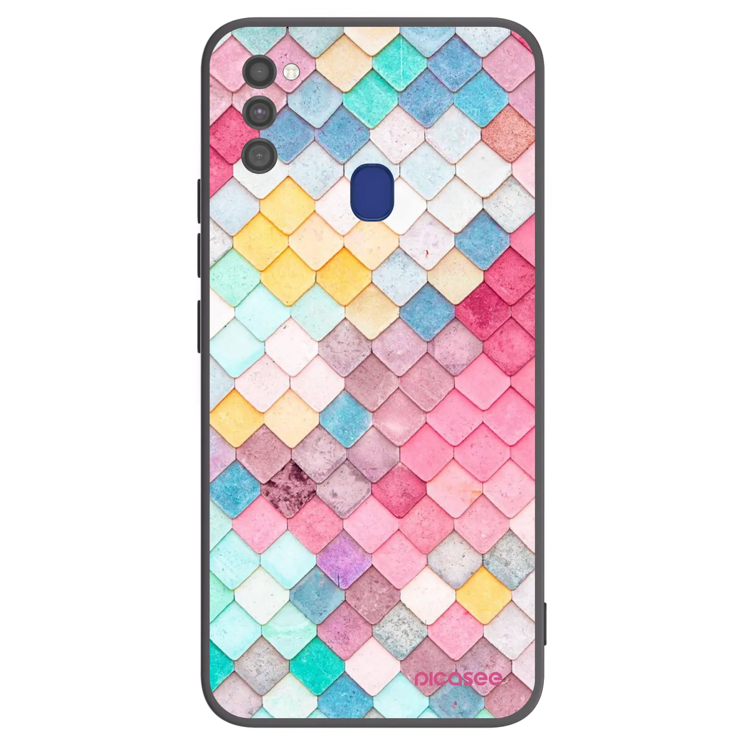 Picasee silikónový čierny obal pre Samsung Galaxy M21 M215F - Farebná strecha