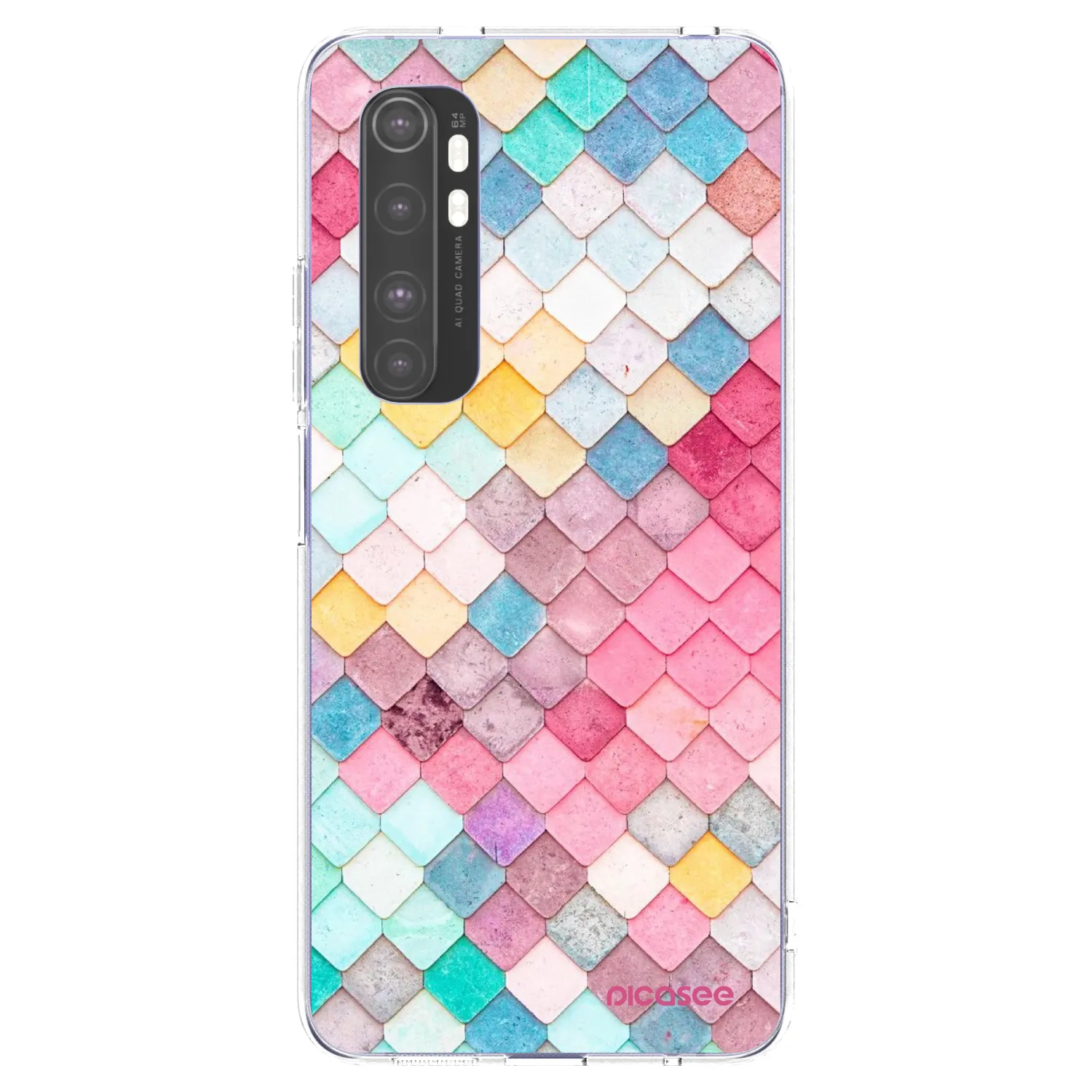 Picasee silikónový prehľadný obal pre Xiaomi Mi Note 10 Lite - Farebná strecha