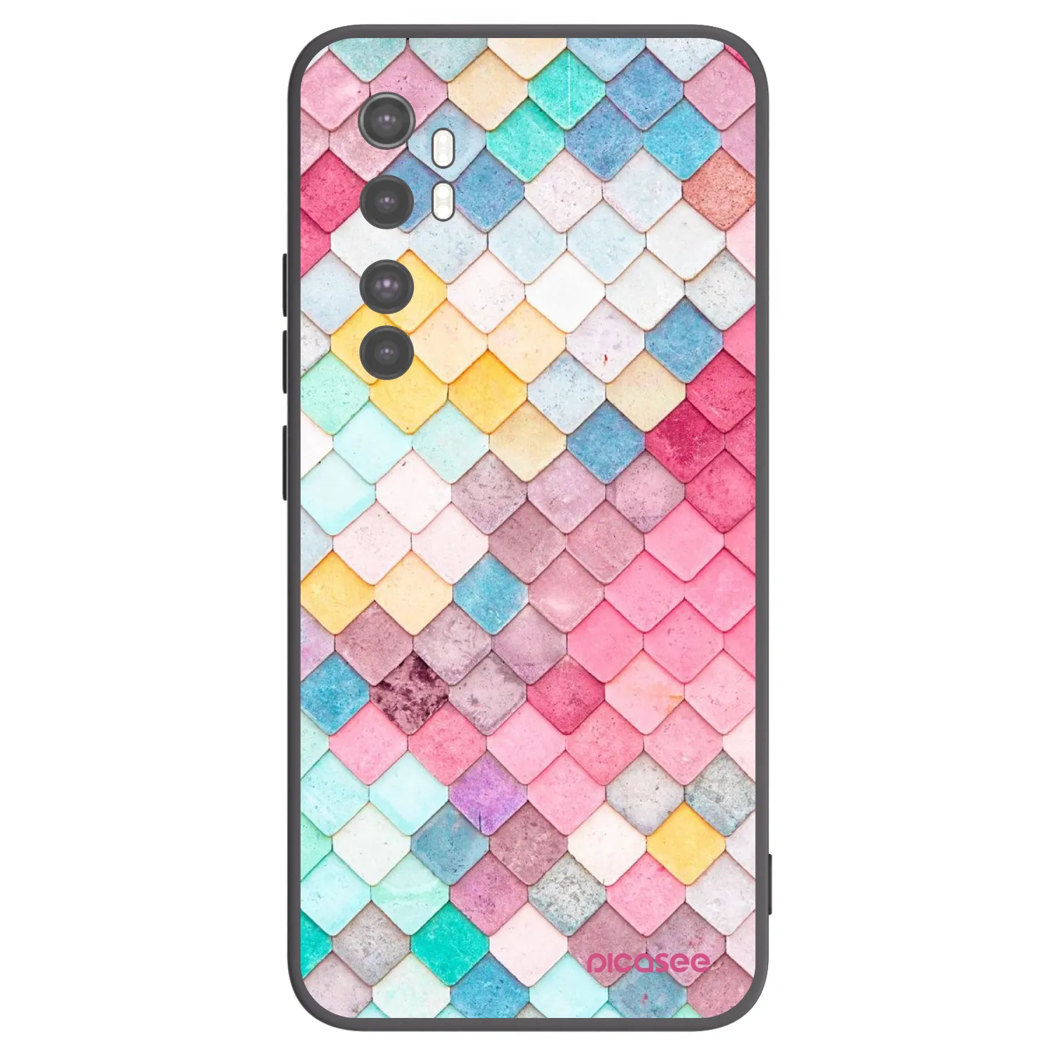 Picasee silikónový čierny obal pre Xiaomi Mi Note 10 Lite - Farebná strecha