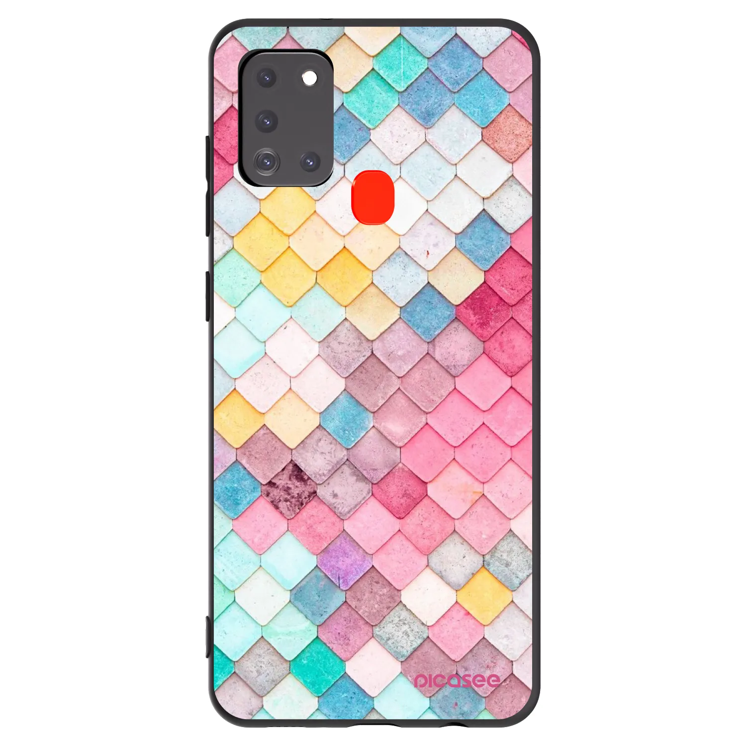 Picasee silikónový čierny obal pre Samsung Galaxy A21s - Farebná strecha