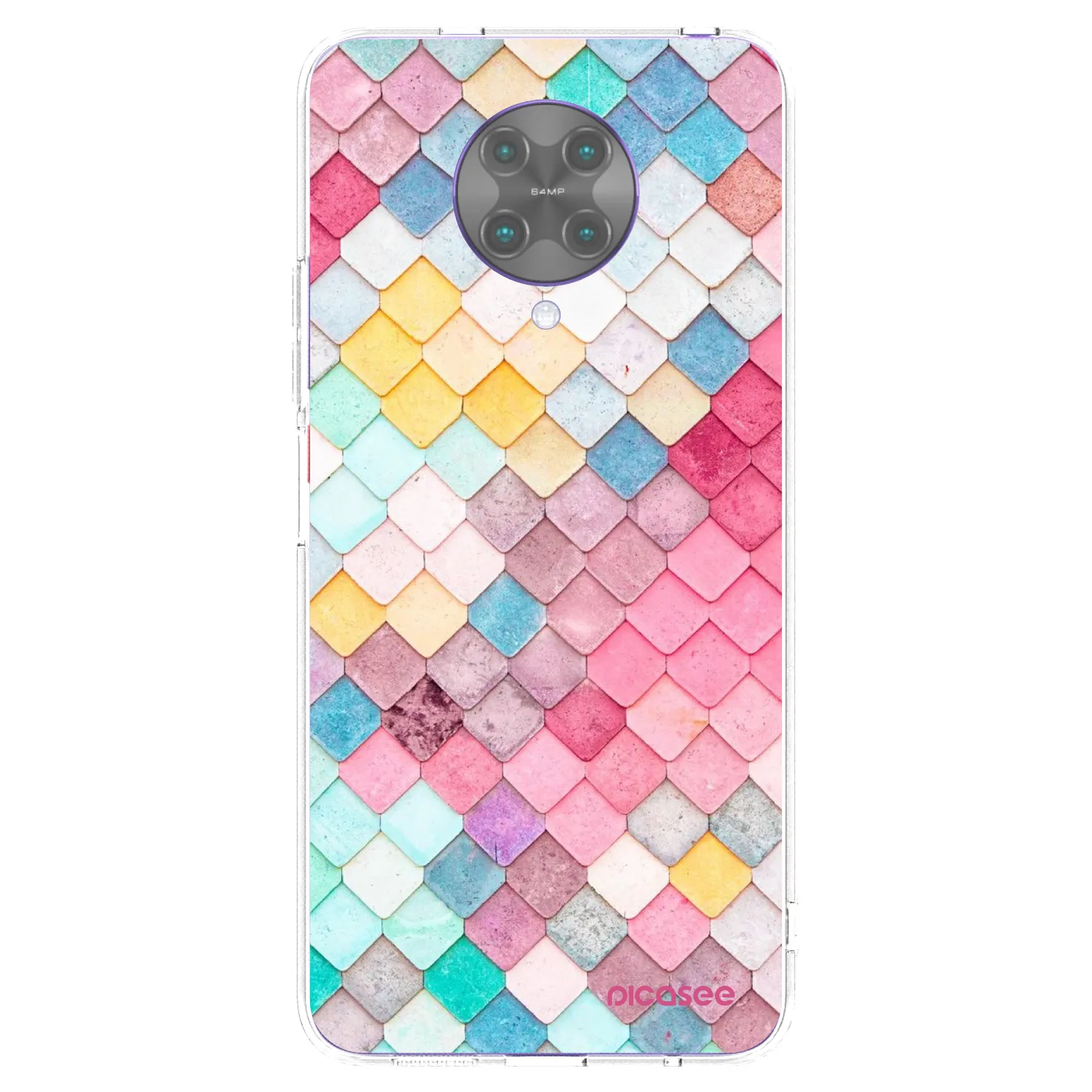 Silikónový prehľadný obal pre Xiaomi Poco F2 Pro - Farebná strecha