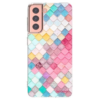 Picasee silikónový prehľadný obal pre Samsung Galaxy S21 5G G991B - Farebná strecha