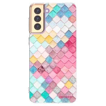 Picasee silikónový prehľadný obal pre Samsung Galaxy S21+ 5G G996F - Farebná strecha