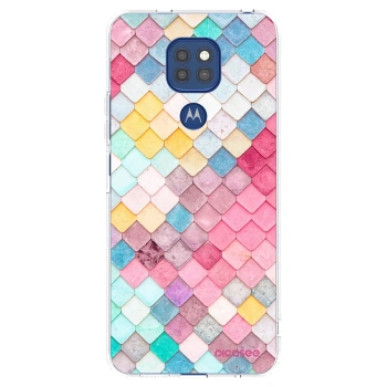 Picasee silikónový prehľadný obal pre Motorola Moto G9 Play - Farebná strecha
