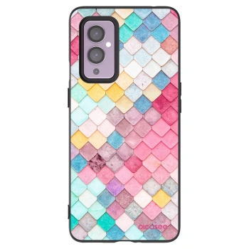 Picasee silikónový čierny obal pre OnePlus 9 - Farebná strecha