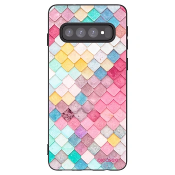 Picasee silikónový čierny obal pre Samsung Galaxy S10 G973 - Farebná strecha